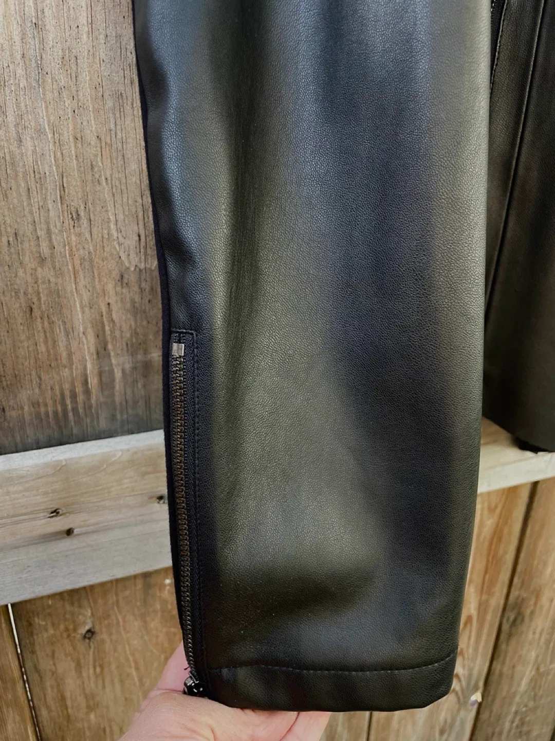 Contemporaine Black Faux Leather Jacket image indicator(5)