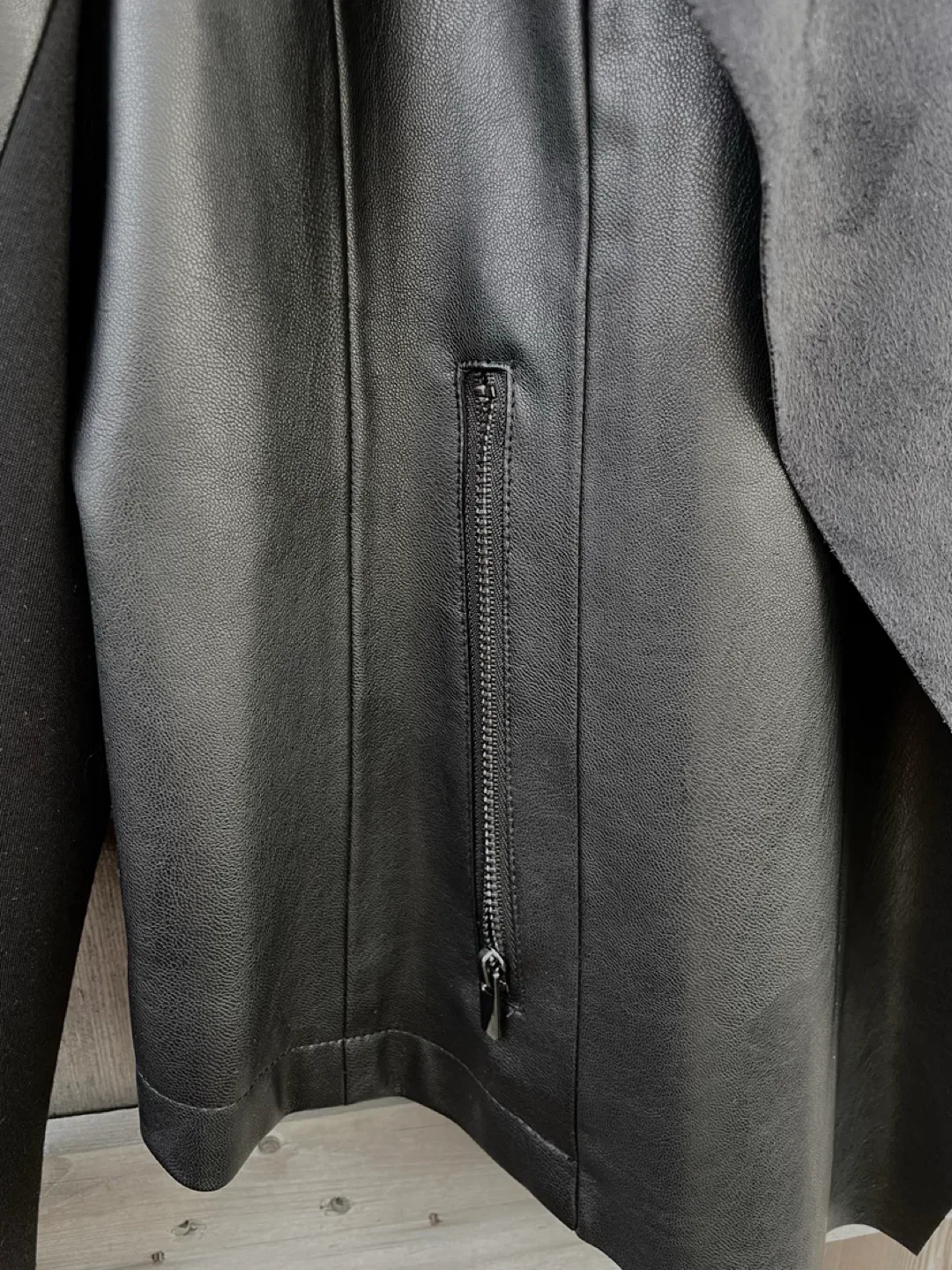 Contemporaine Black Faux Leather Jacket image indicator(4)