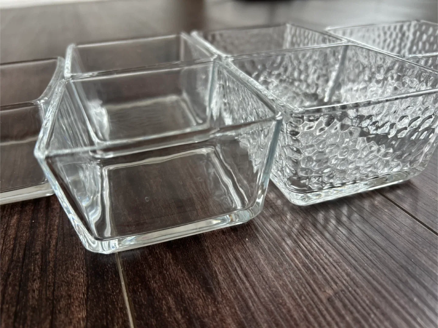 Set of 6 Clear Glass Cube Bowls image indicator(2)