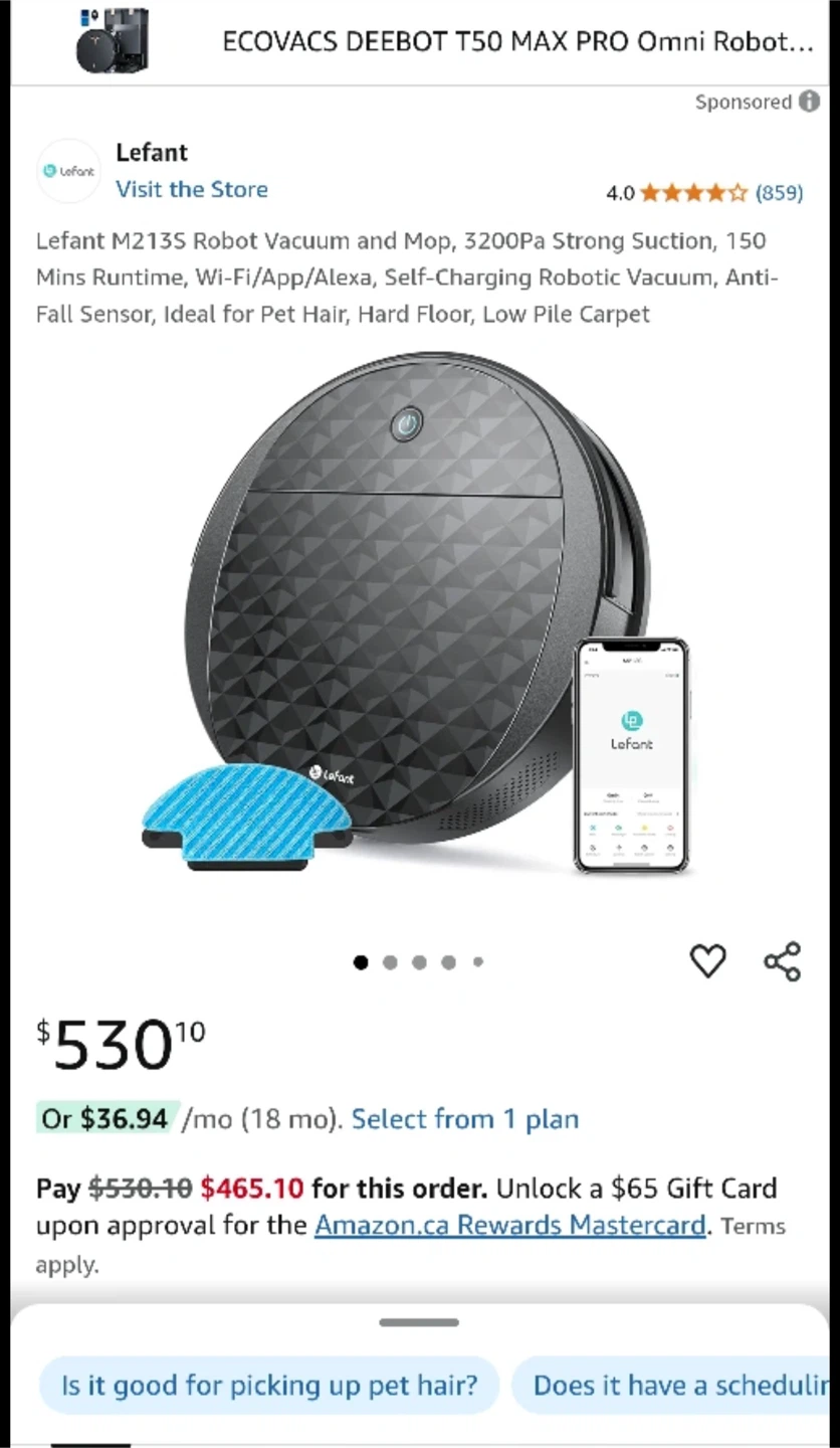 Lefant M213S Robot Vacuum & Mop - photo 3
