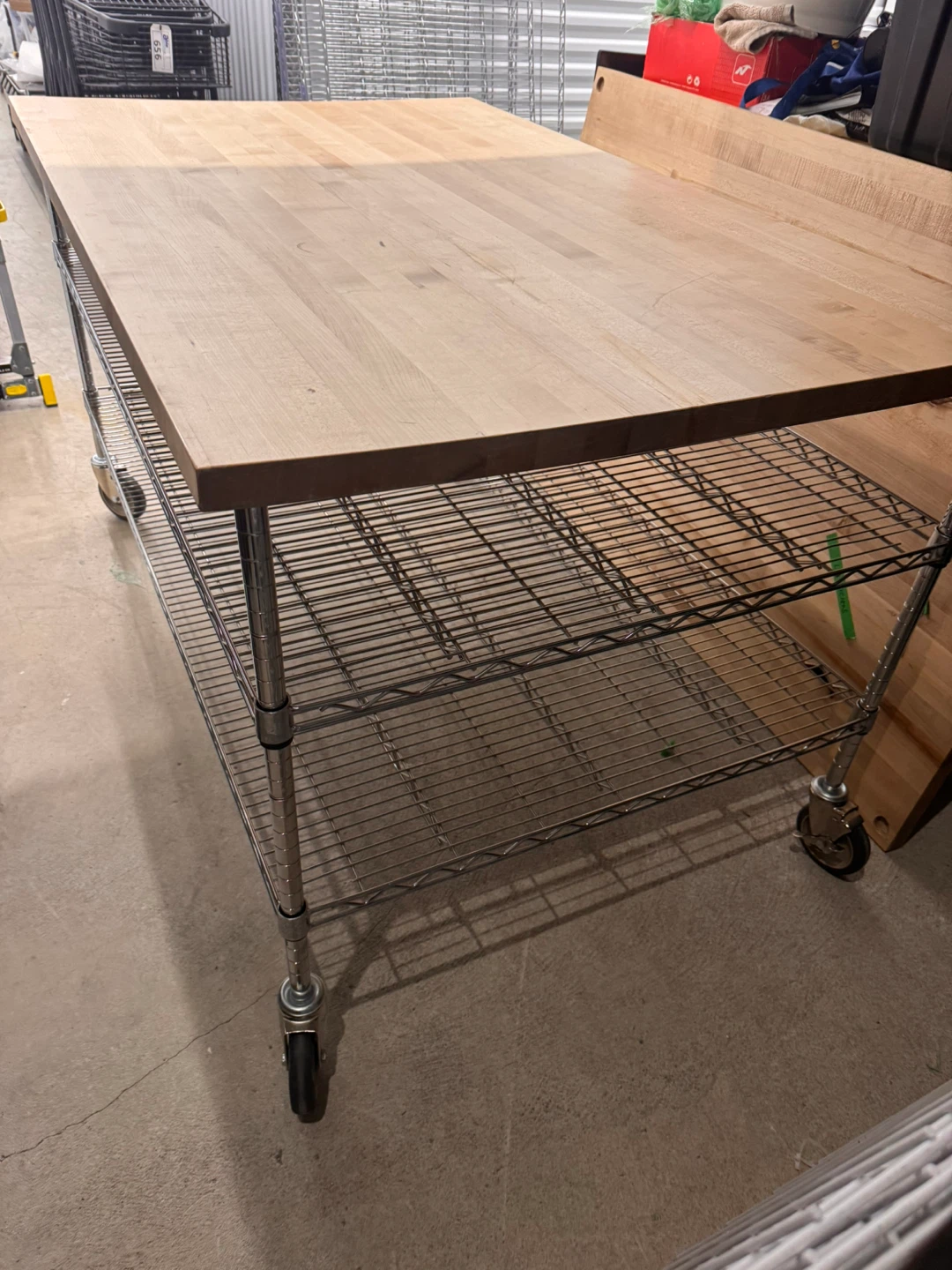Butcher Block Kitchen Island Cart - photo 2