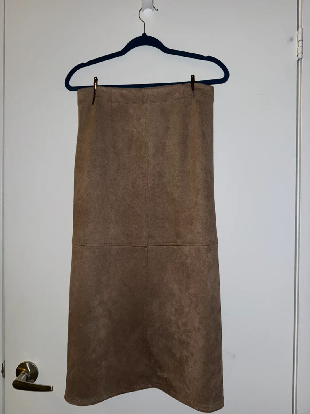 Max Studio Womens Faux Suede A-line Midi Skirt - Size M image indicator(4)