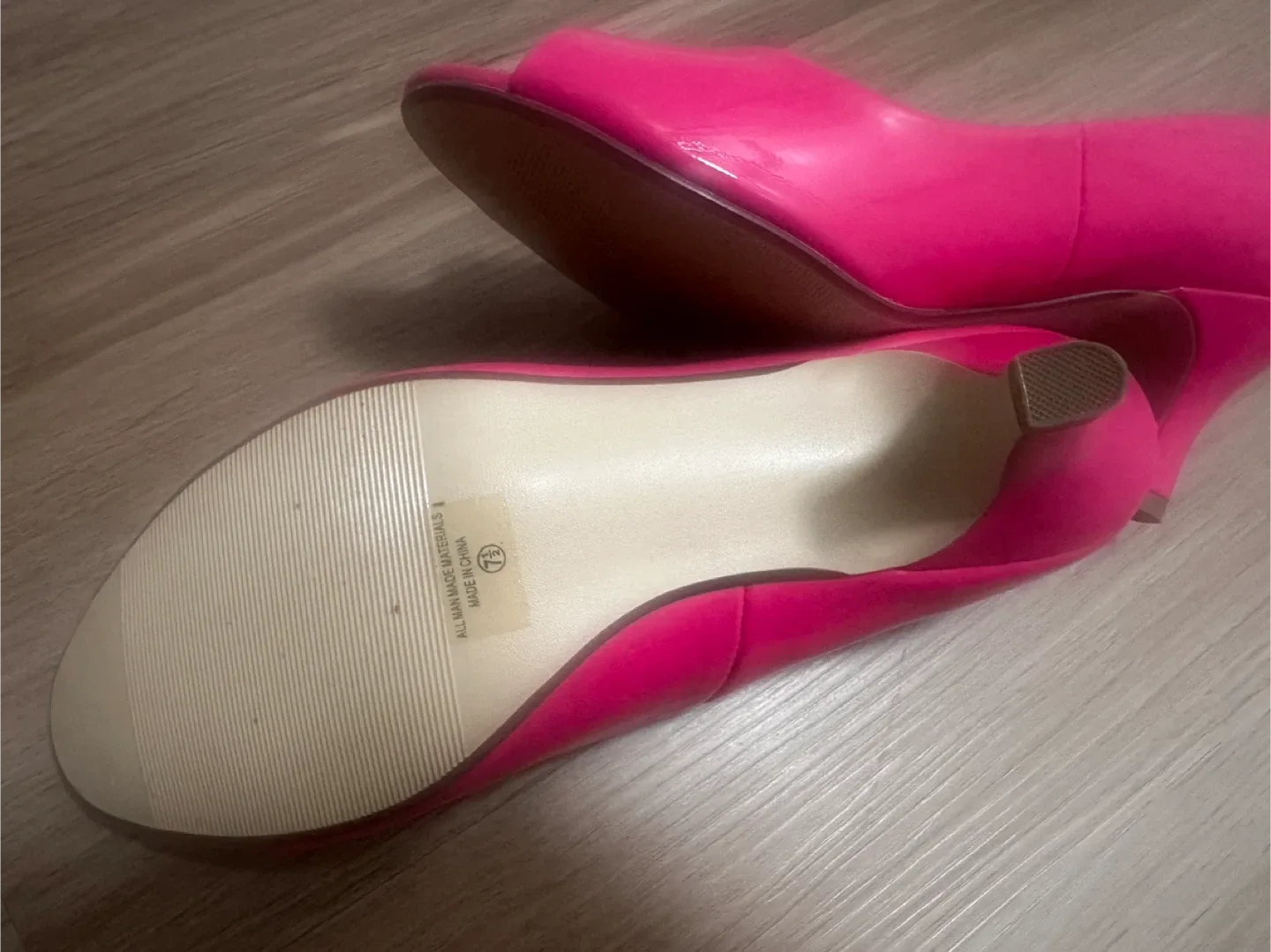 City Classified Pink Peep Toe Heels - Size 7.5 image indicator(4)