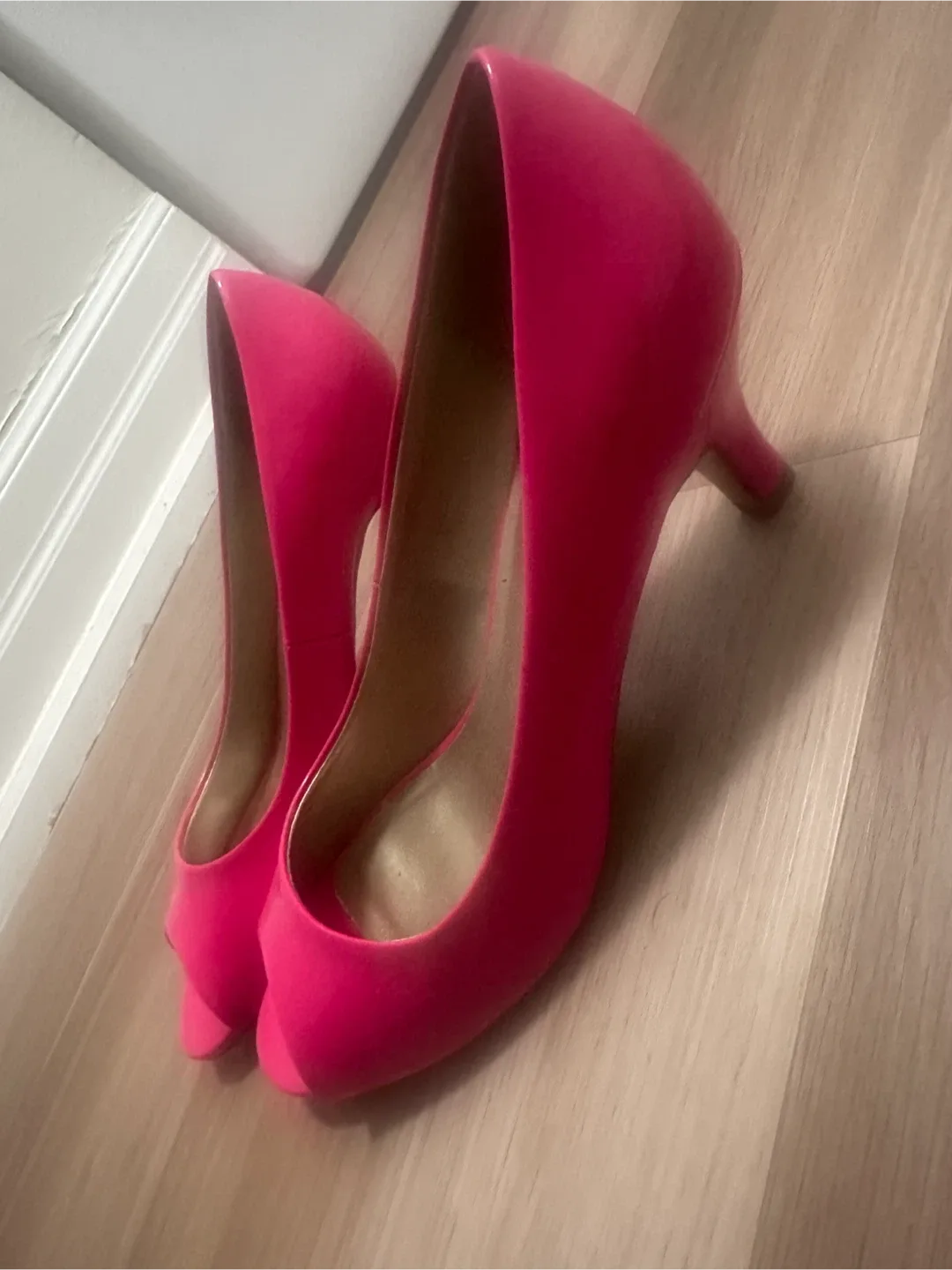 City Classified Pink Peep Toe Heels - Size 7.5 image indicator(3)
