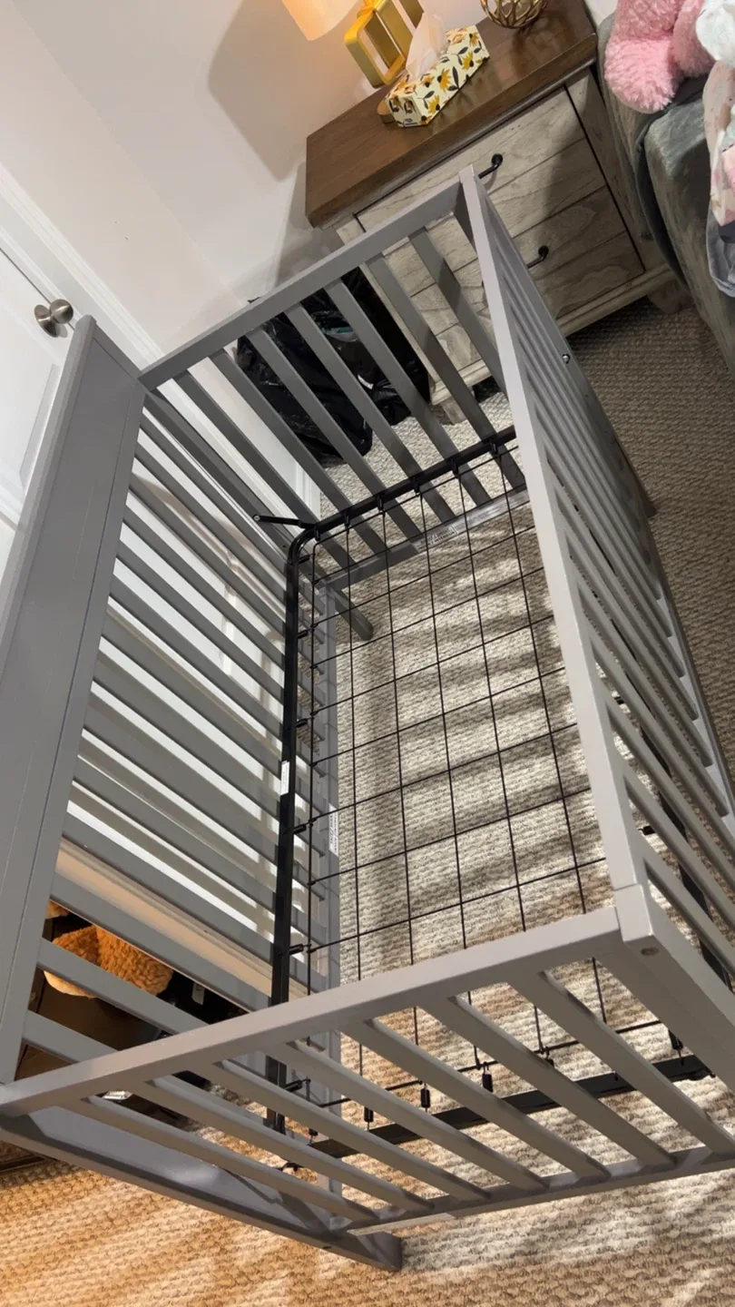 Grey Baby Crib image indicator(4)