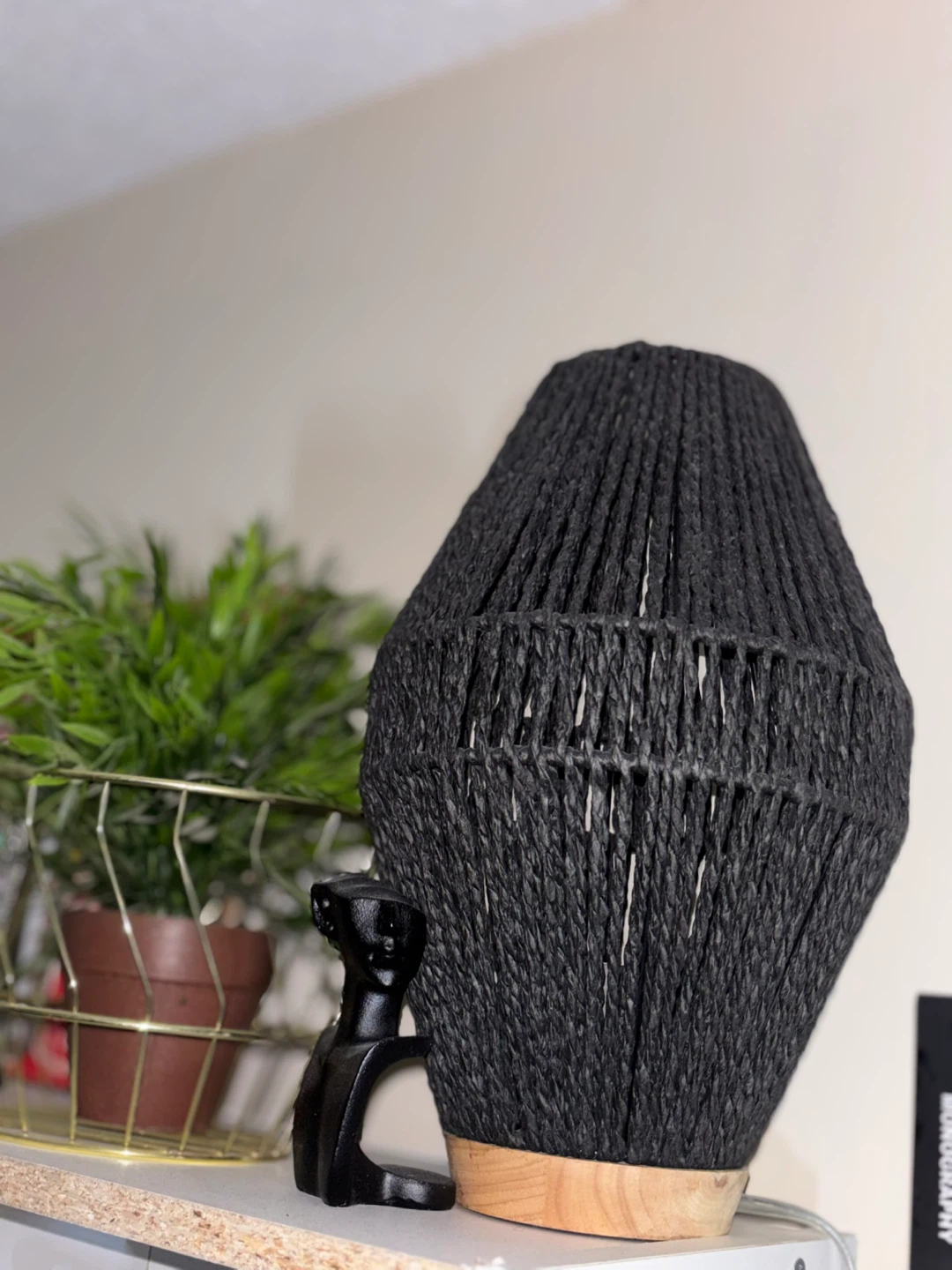 Black Woven Table Lamp - photo 2