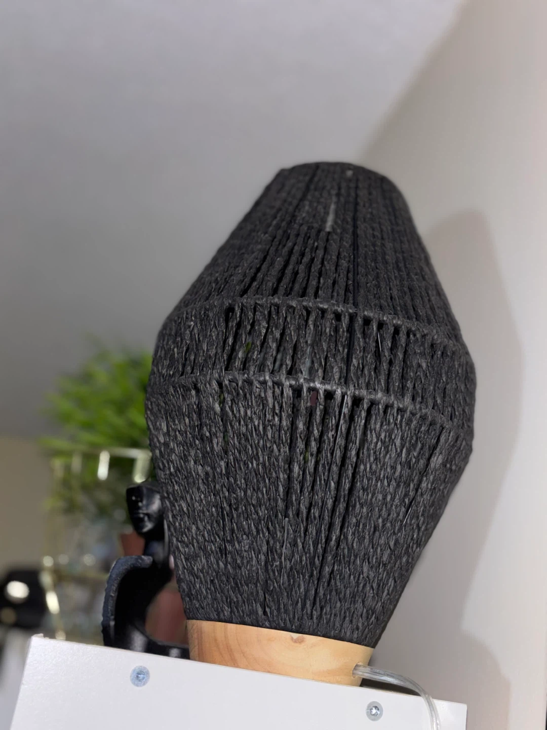 Black Woven Table Lamp