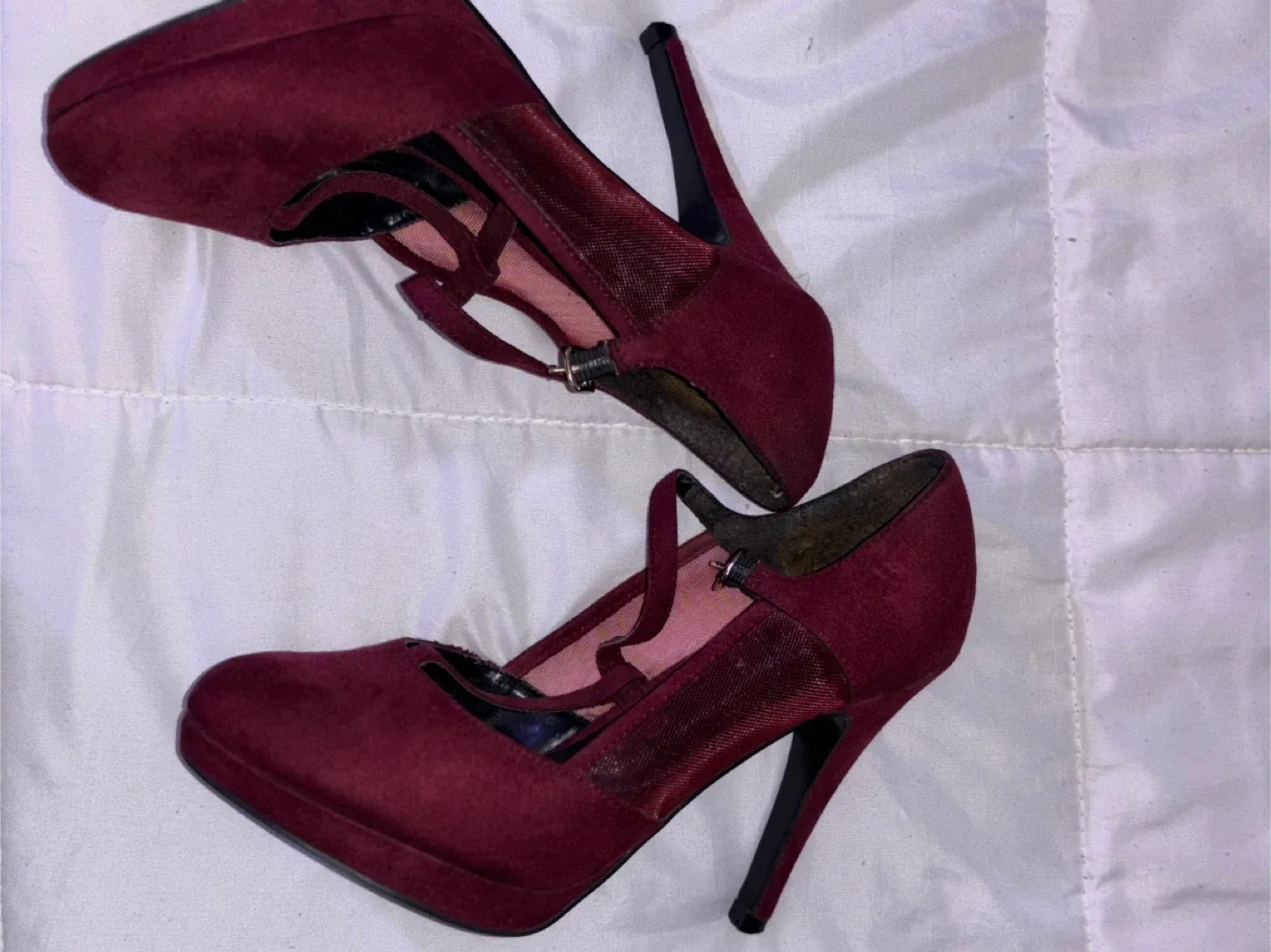 Call It Spring Burgundy Heels, Size 7.5 thumbnail