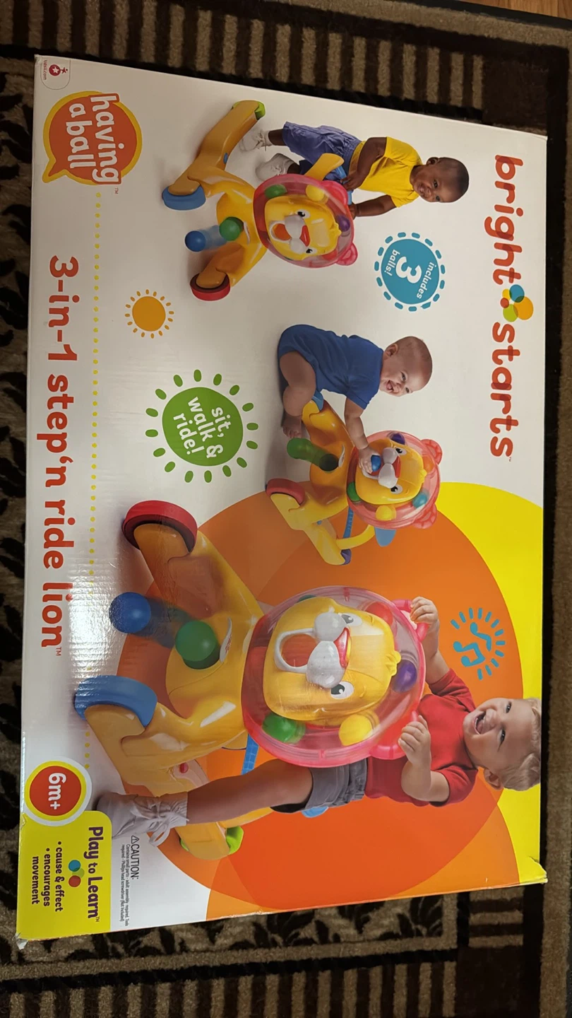 Bright Starts 3-in-1 Step 'n Ride Lion - 6m+