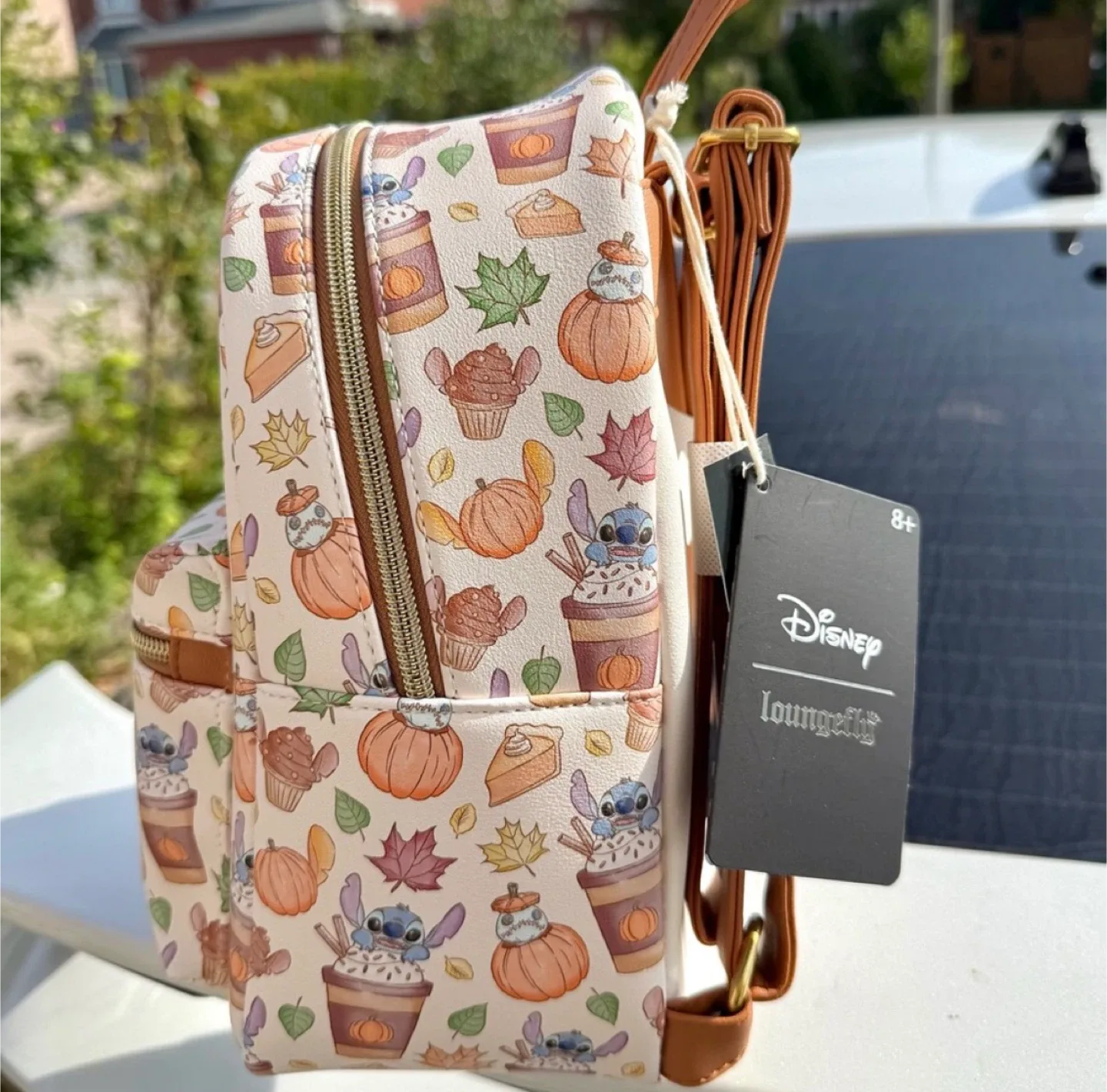 NEW Disney Stitch Pumpkin Spice Latte Loungefly Backpack/Wallet image indicator(3)