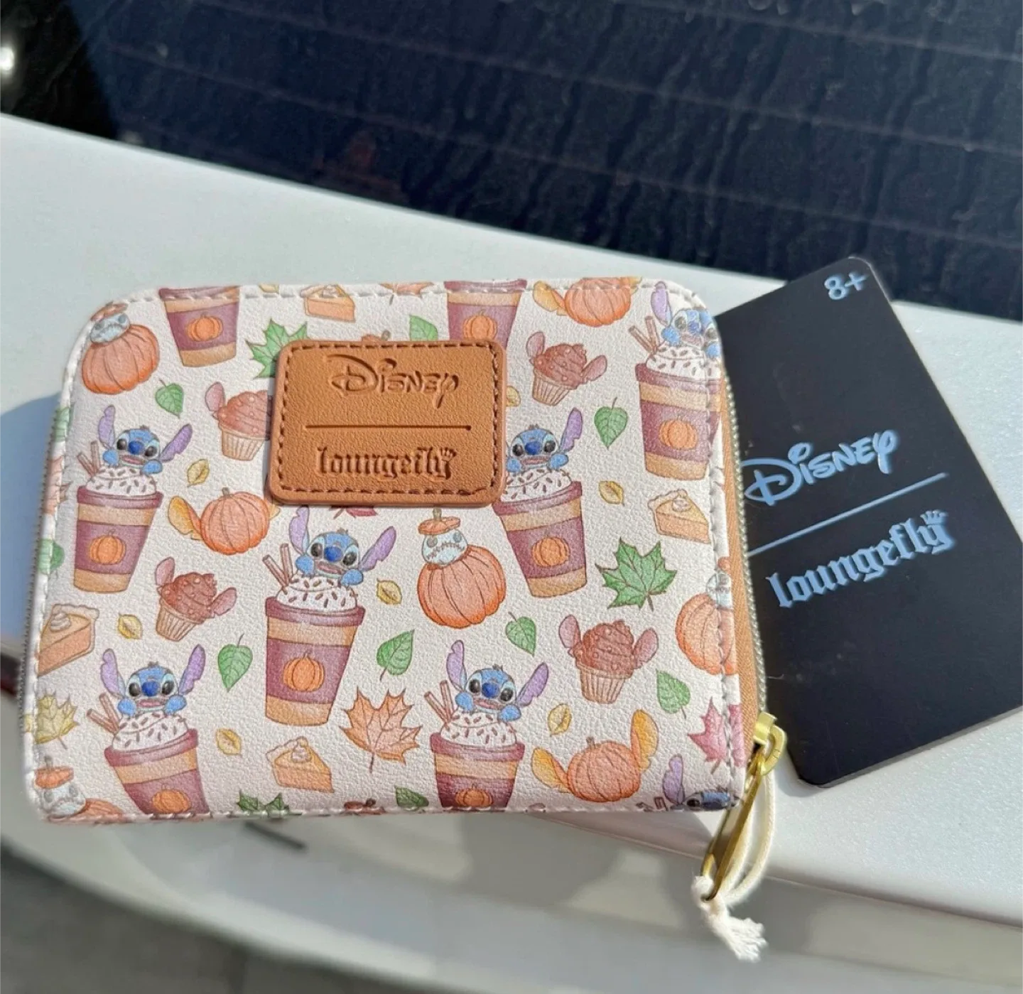 NEW Disney Stitch Pumpkin Spice Latte Loungefly Backpack/Wallet image indicator(6)