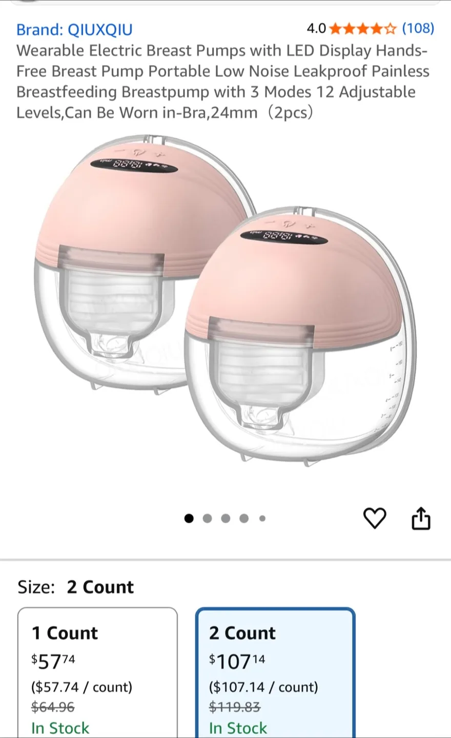 Brand new S21 Wearable Breast Pump (2 Pieces) image indicator(4)