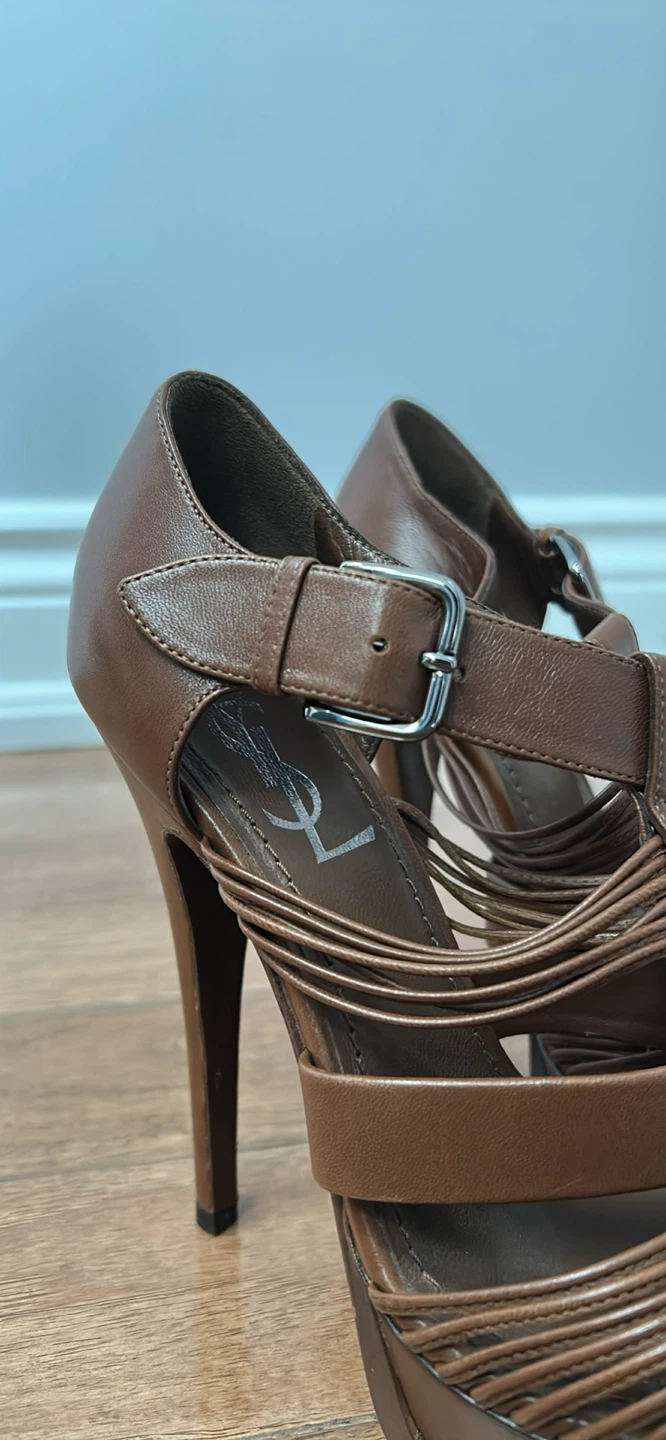 Yves Saint Laurent Brown Leather Heels - Size 36 - photo 5