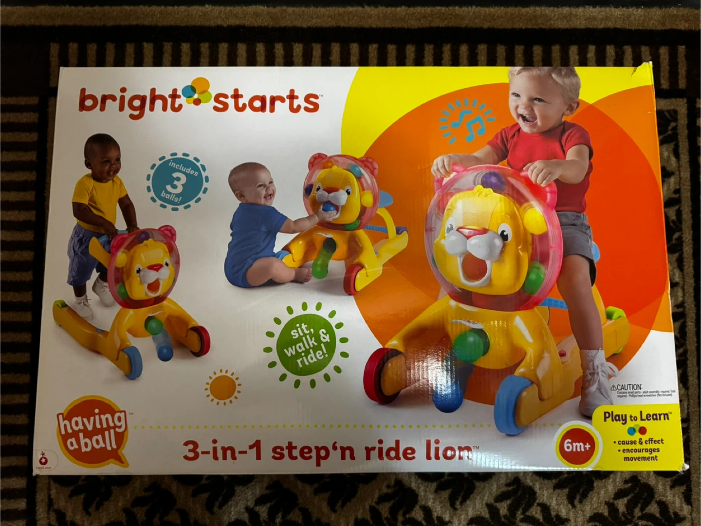 Bright Starts 3-in-1 Step 'n Ride Lion - 6m+ - photo 3