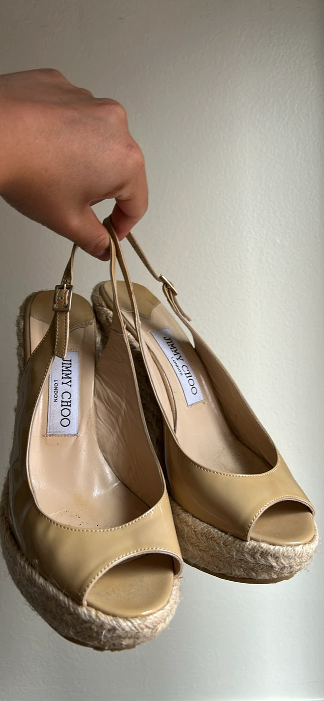 Jimmy Choo Espadrille Wedge Heels - Size 7
