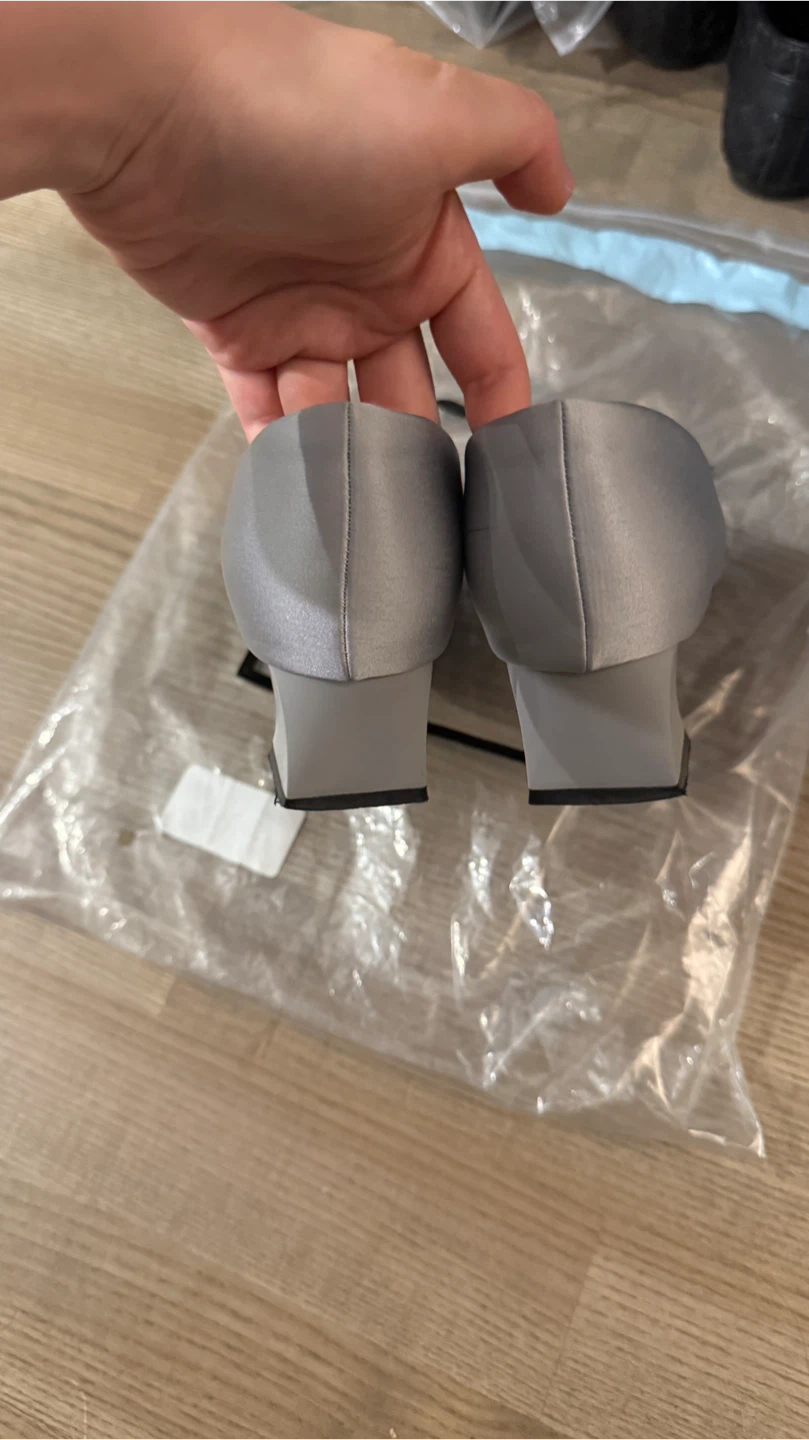 Satin Elegant Grey Heels - photo 3