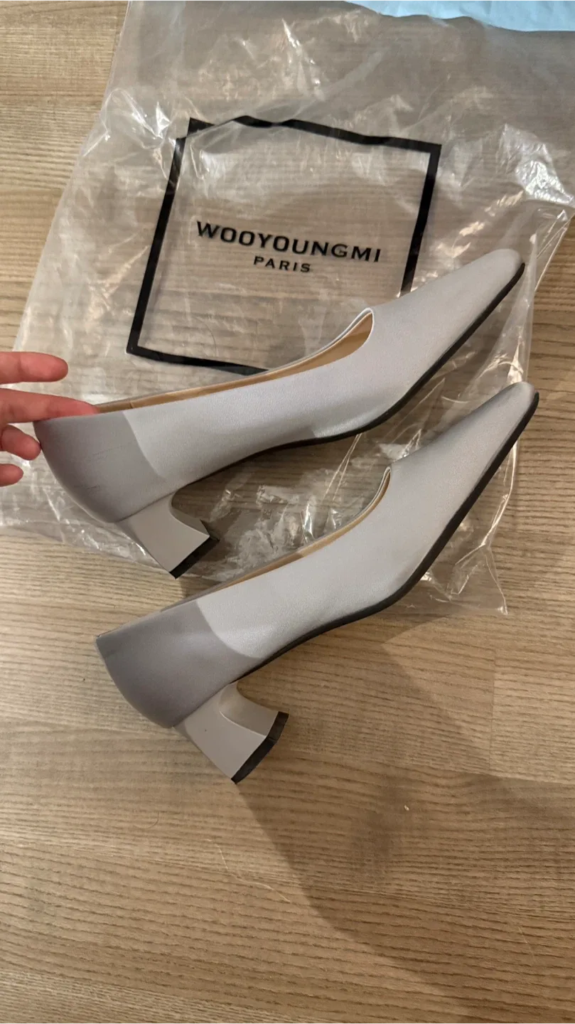 Satin Elegant Grey Heels image indicator(4)