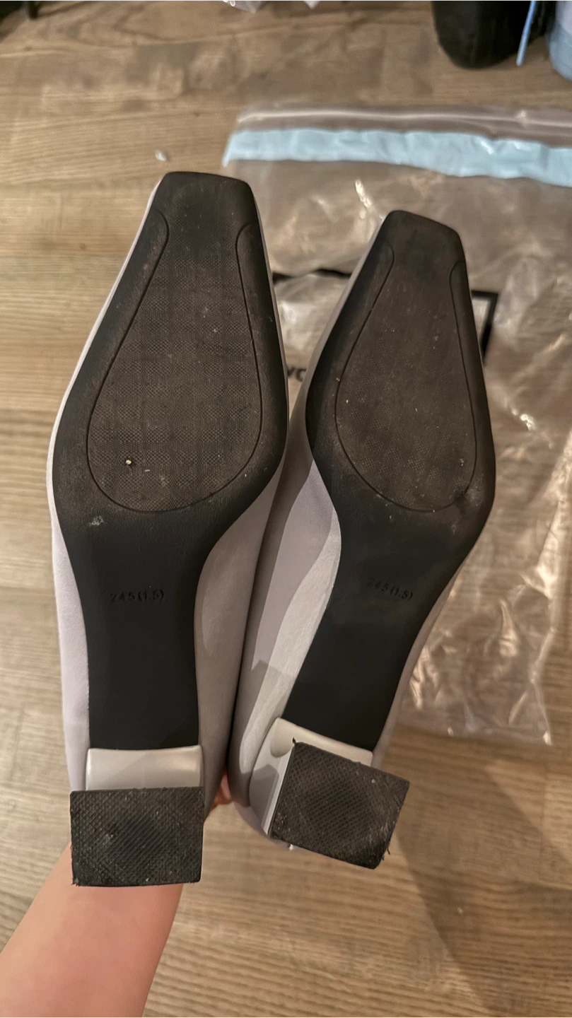Satin Elegant Grey Heels - photo 5