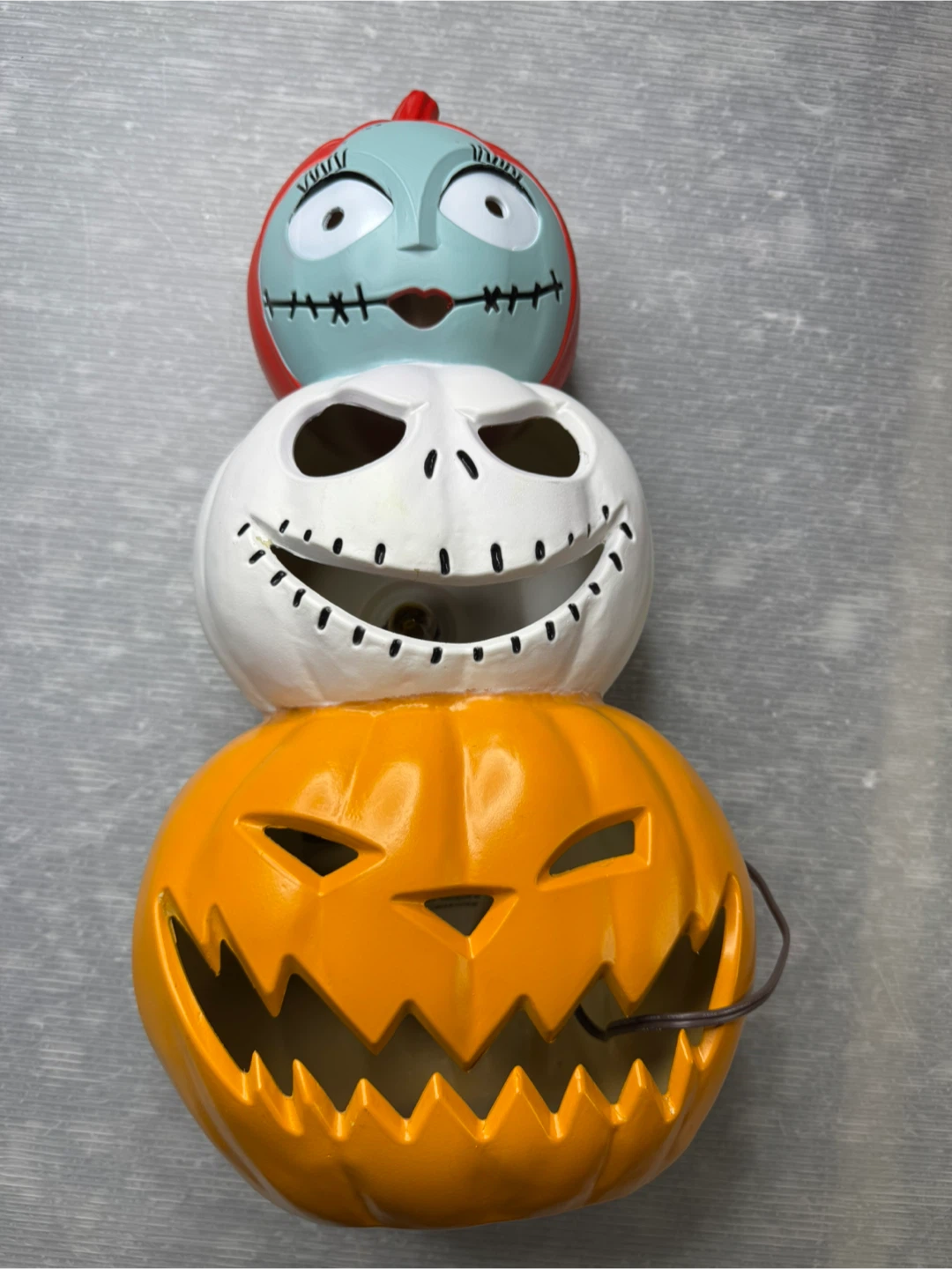 Nightmare Before Christmas Stackable Jack & Sally Pumpkins