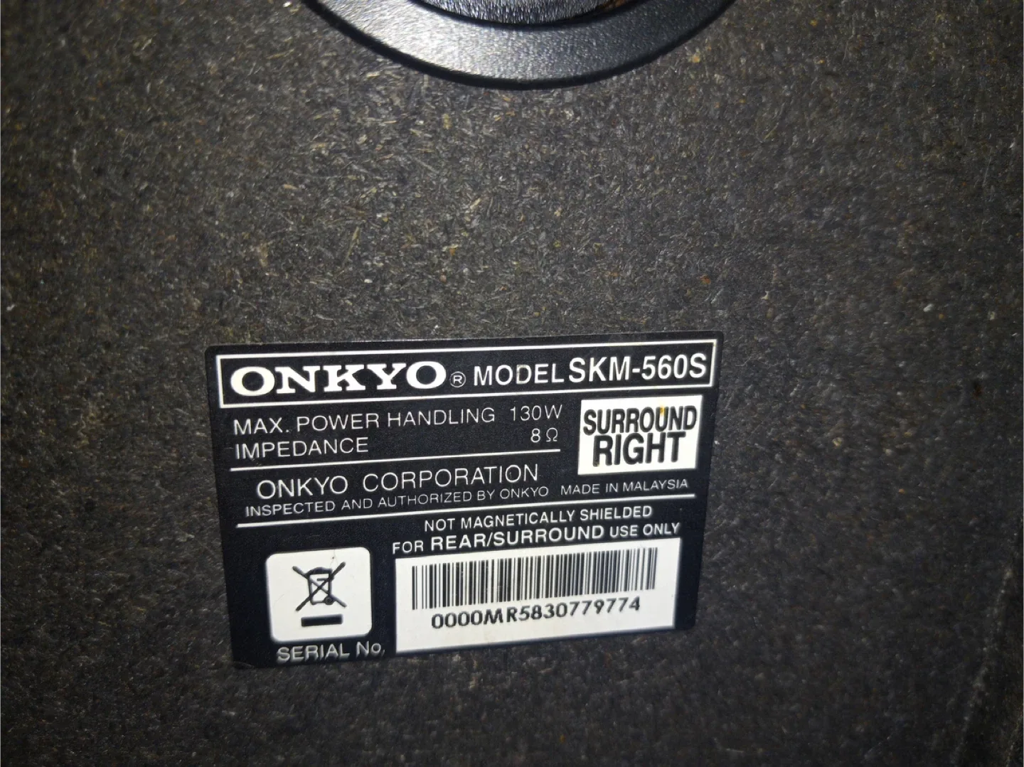 Onkyo SKF-560F, SKM-560S, SKC-560C Speakers image indicator(4)