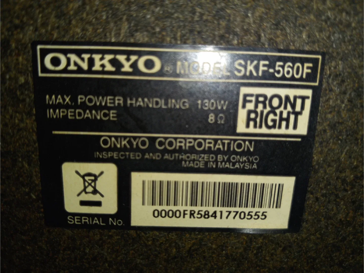 Onkyo SKF-560F, SKM-560S, SKC-560C Speakers image indicator(3)