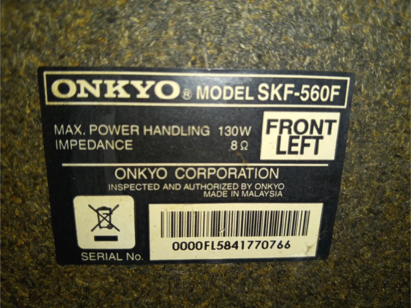 Onkyo SKF-560F, SKM-560S, SKC-560C Speakers image indicator(2)