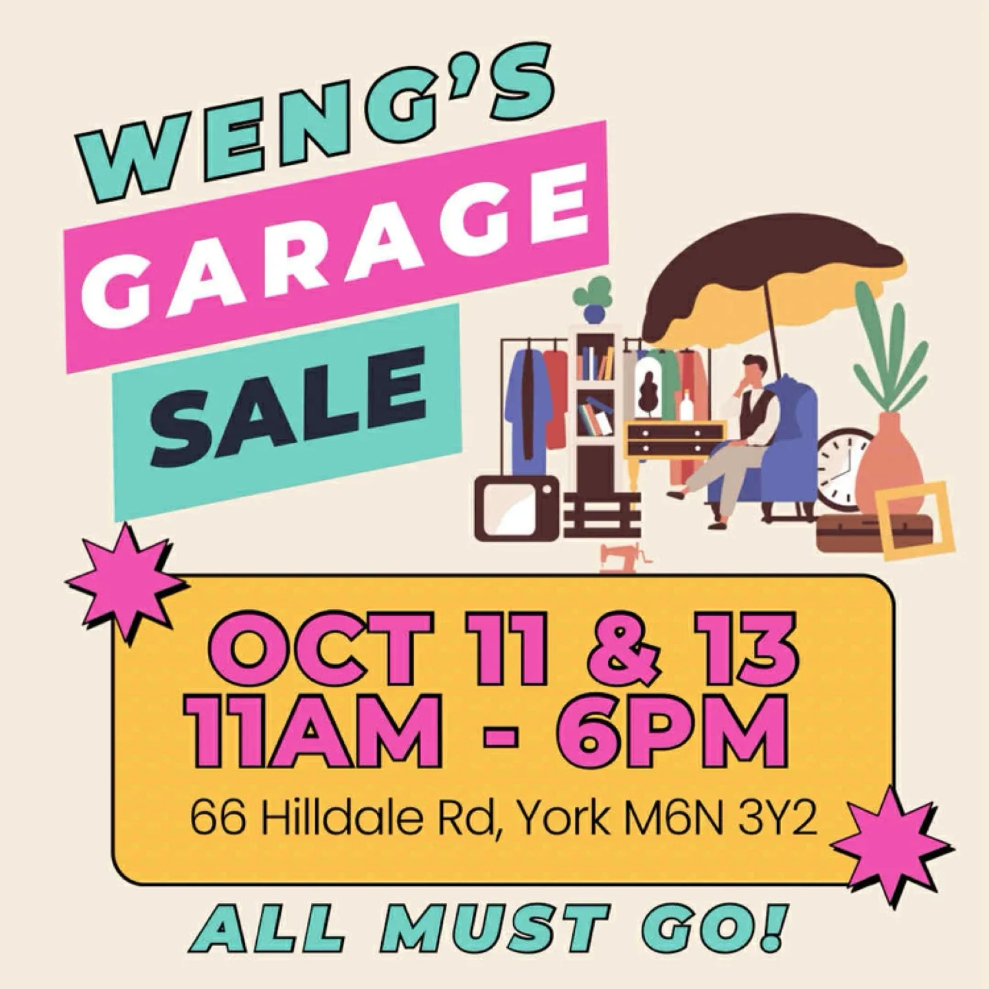 Garage Sale 2 Days  October  11 and 13 @11am to 6pm thumbnail