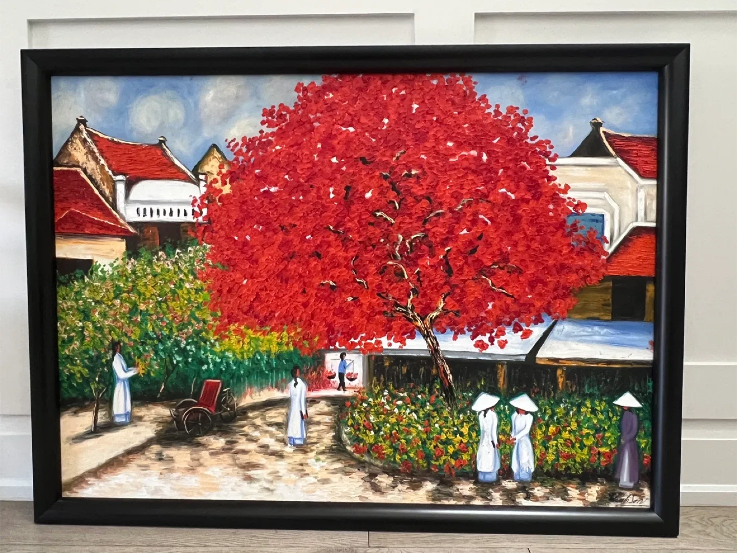 Framed Vietnamese Oil Painting thumbnail
