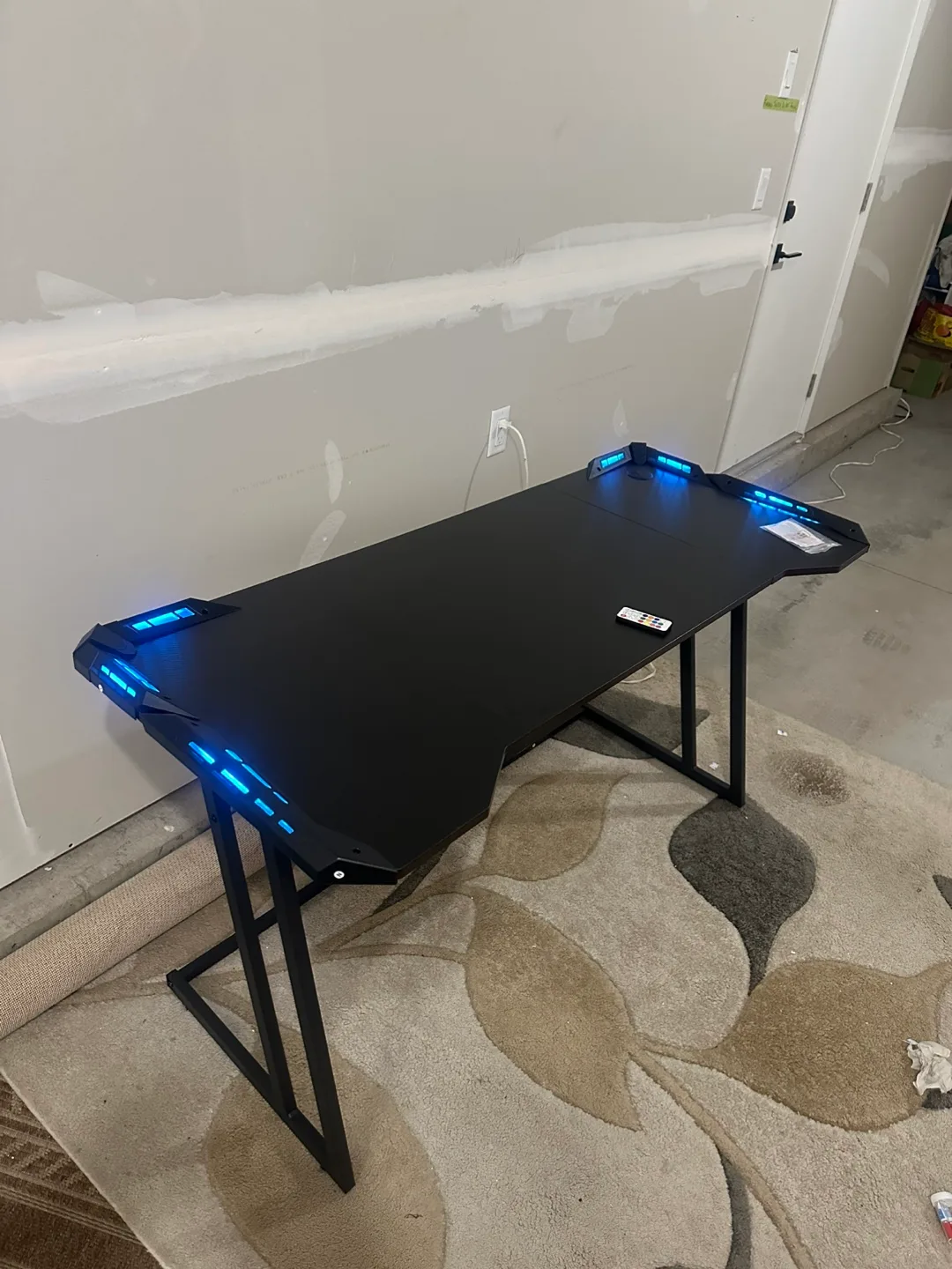 Brand New 55-Inch Gaming Desk with LED Lights image indicator(6)