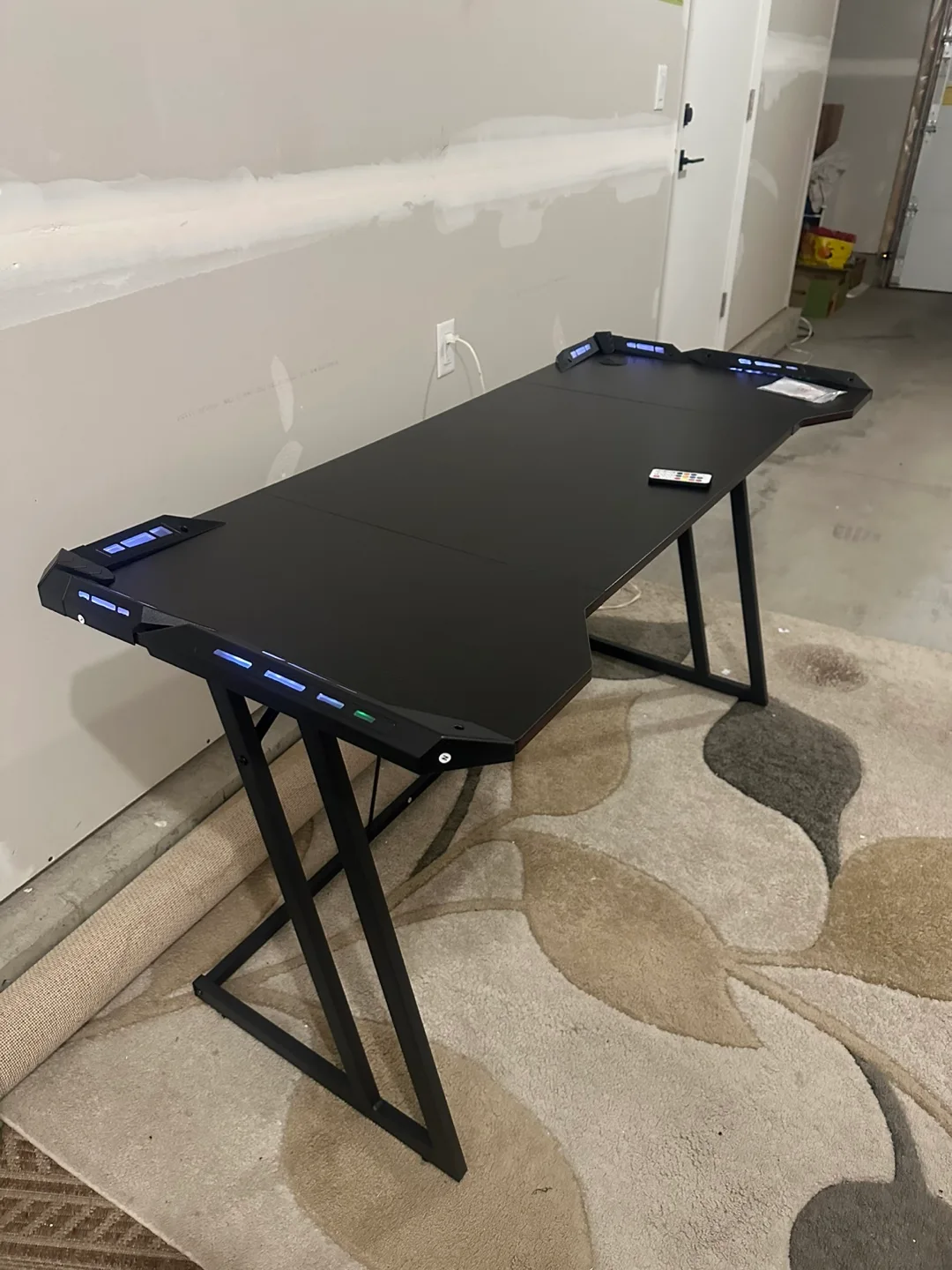 Brand New 55-Inch Gaming Desk with LED Lights image indicator(7)