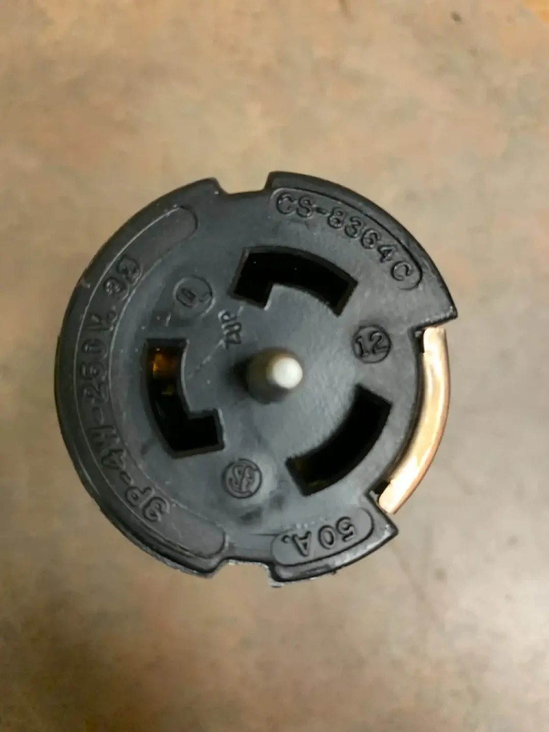 Hubbell CS8364C 50 Amp, 250 VAC, 3 PH, 4 Wire, Twistlock Connect image indicator(5)