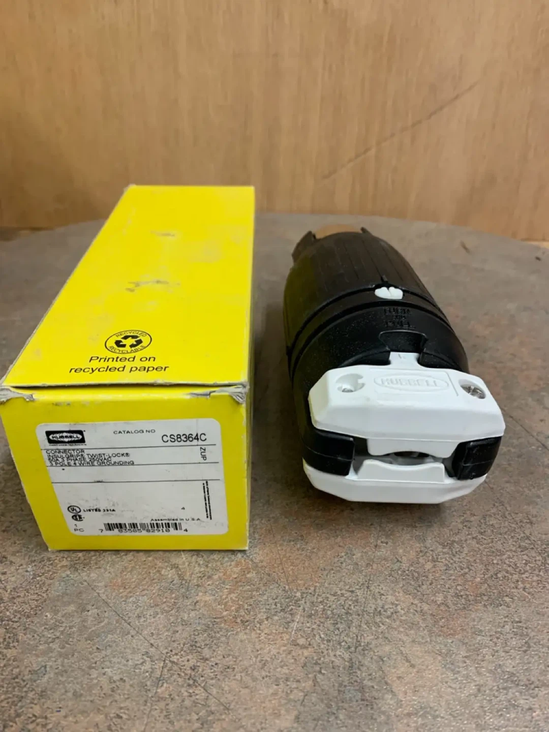 Hubbell CS8364C 50 Amp, 250 VAC, 3 PH, 4 Wire, Twistlock Connect - photo 2