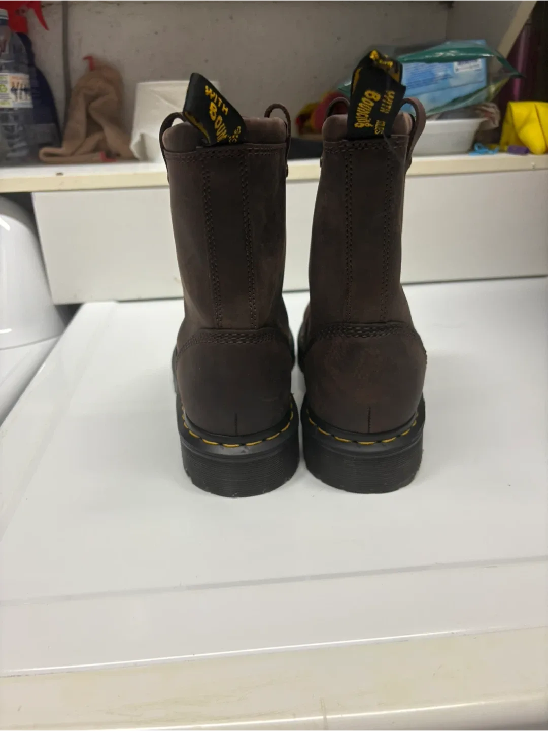 NEW 🧡Dr. Martens Anistone Lo Biker Boot - Dark Brown sz 11US Men image indicator(4)