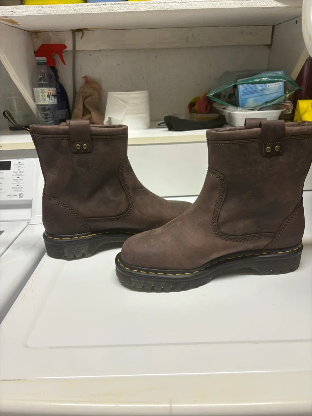 NEW 🧡Dr. Martens Anistone Lo Biker Boot - Dark Brown sz 11US Men image indicator(5)