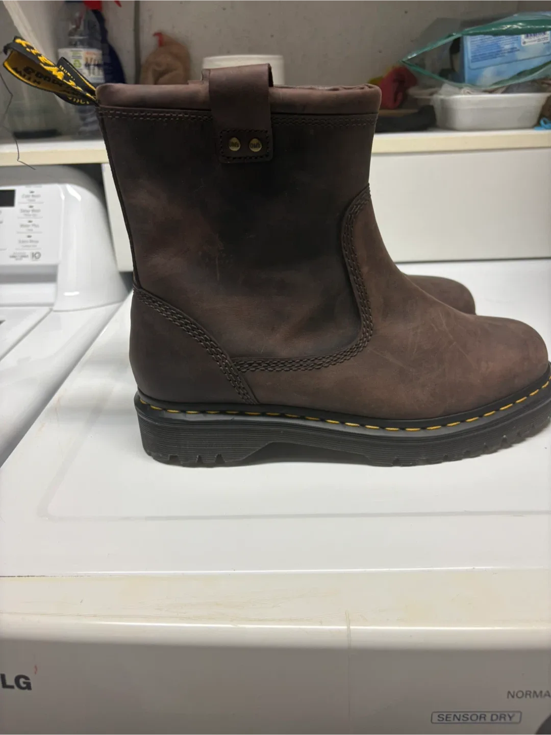 NEW 🧡Dr. Martens Anistone Lo Biker Boot - Dark Brown sz 11US Men image indicator(2)