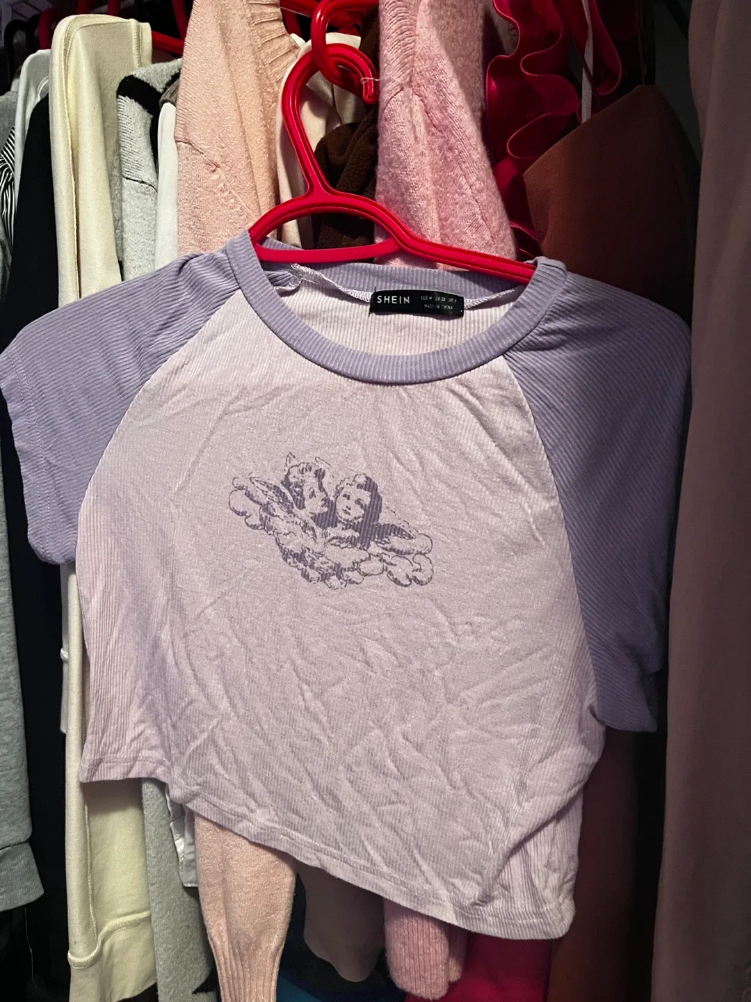 Shein Purple Crop Top - Size EUR 36 thumbnail