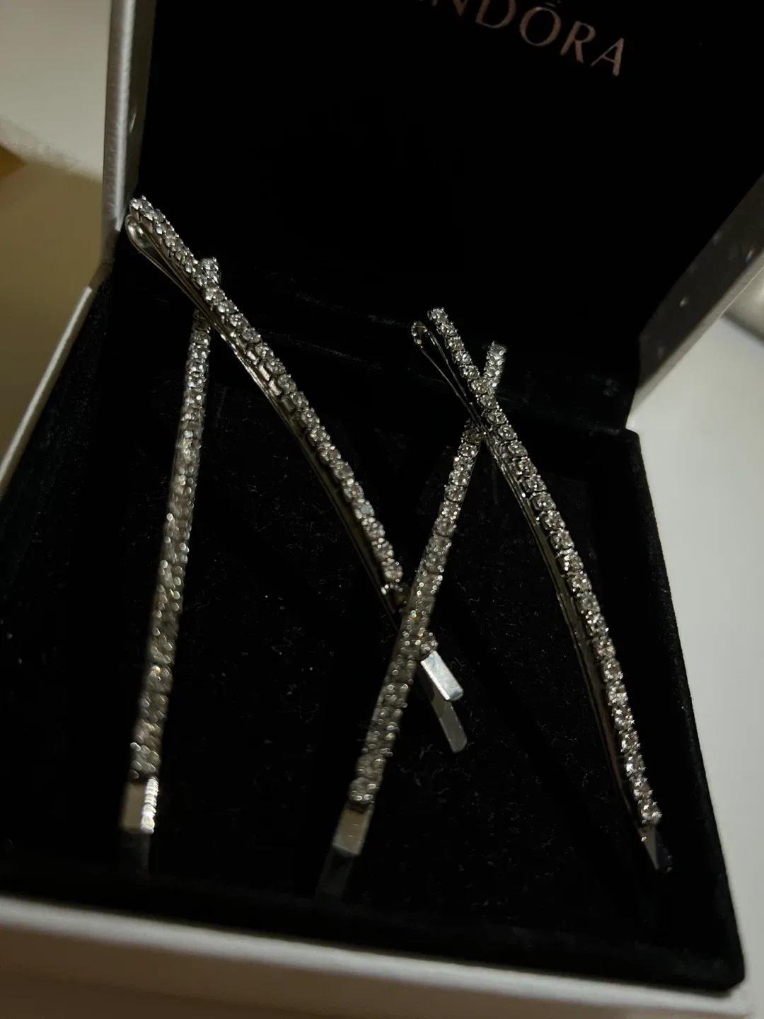 (Retail $58)New Crystal Hair Clips image indicator(2)