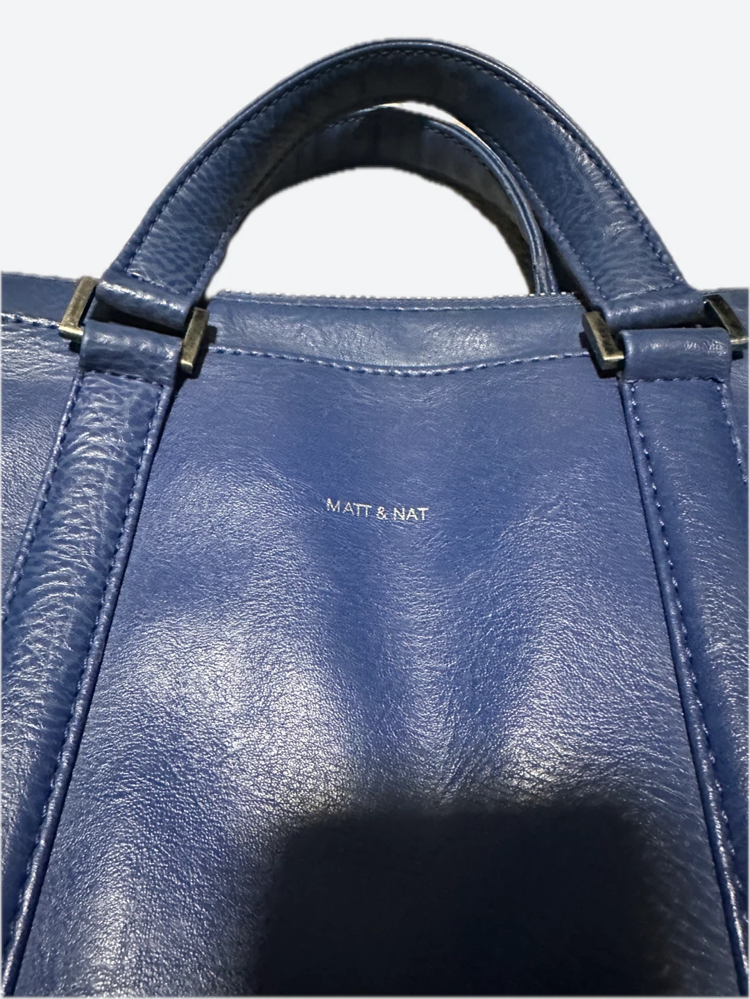 Matt & Nat Blue Vegan Leather Briefcase - photo 2