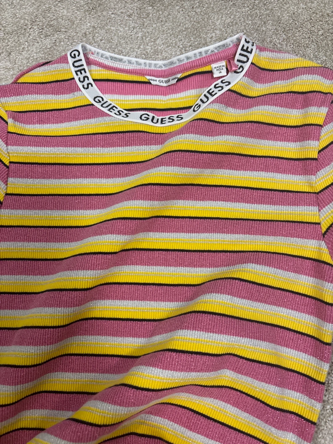Guess Striped Dress - Pink, Yellow, White - photo 3