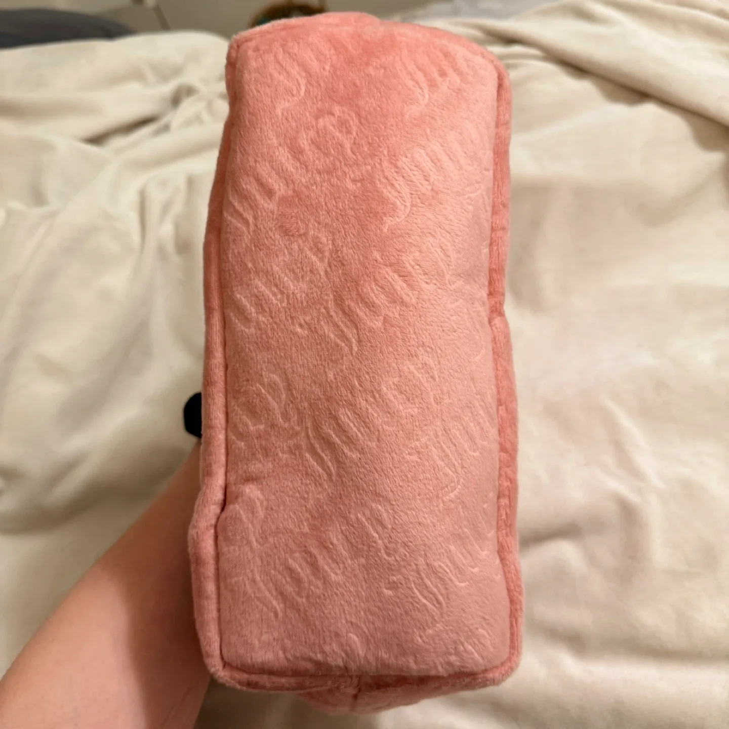 Juicy Couture Pink Velour Large Pouch Cosmetic Bag image indicator(4)