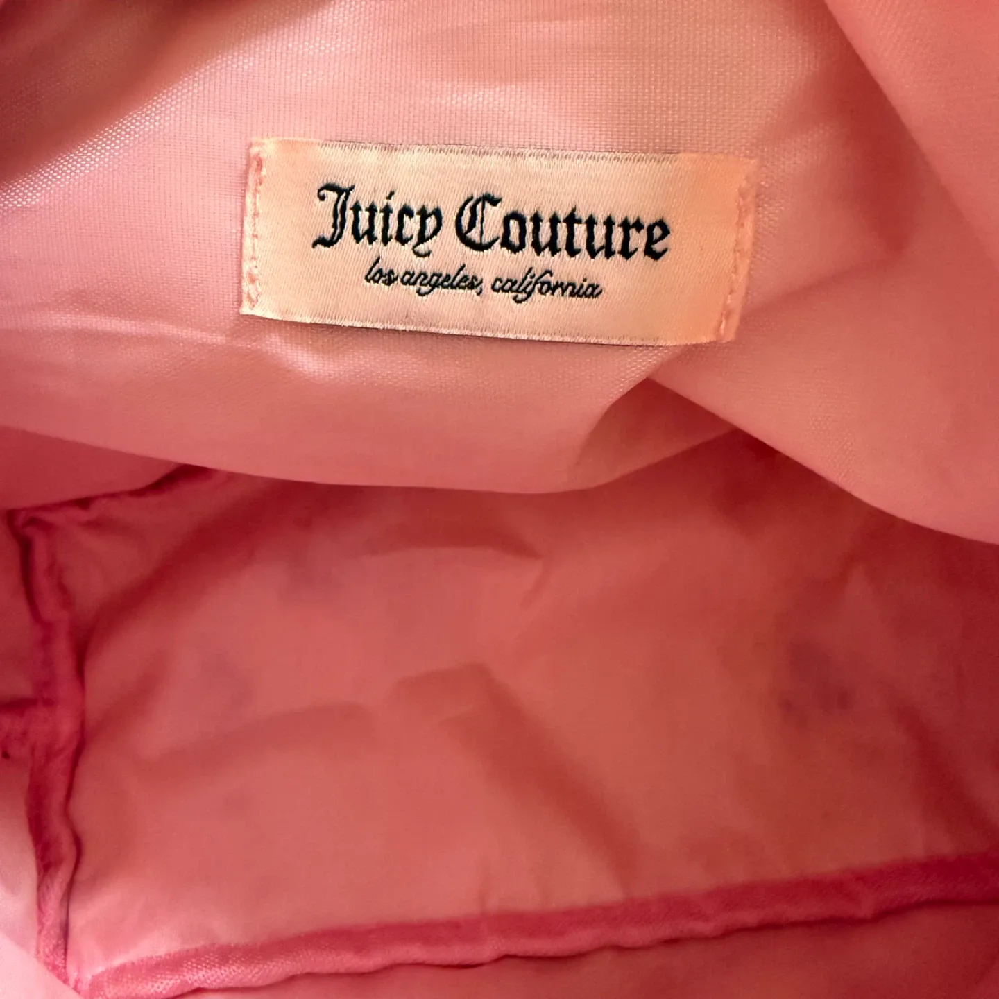 Juicy Couture Pink Velour Large Pouch Cosmetic Bag image indicator(5)