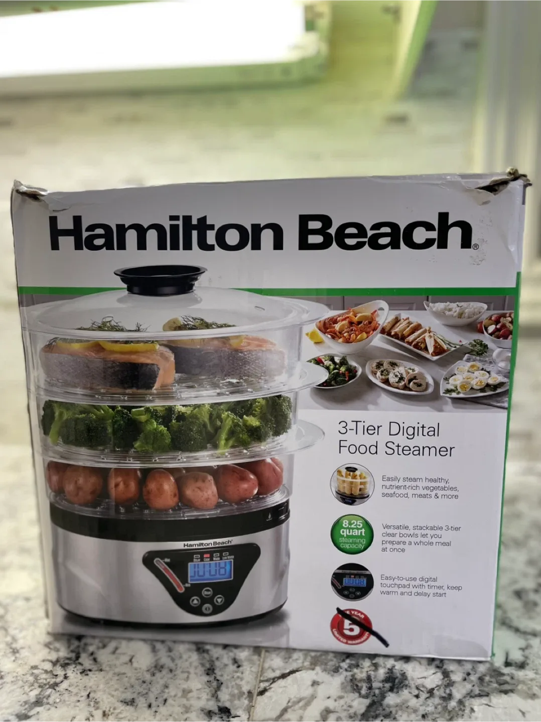 Hamilton Beach 3-Tier Digital Food Steamer - Like New! image indicator(3)
