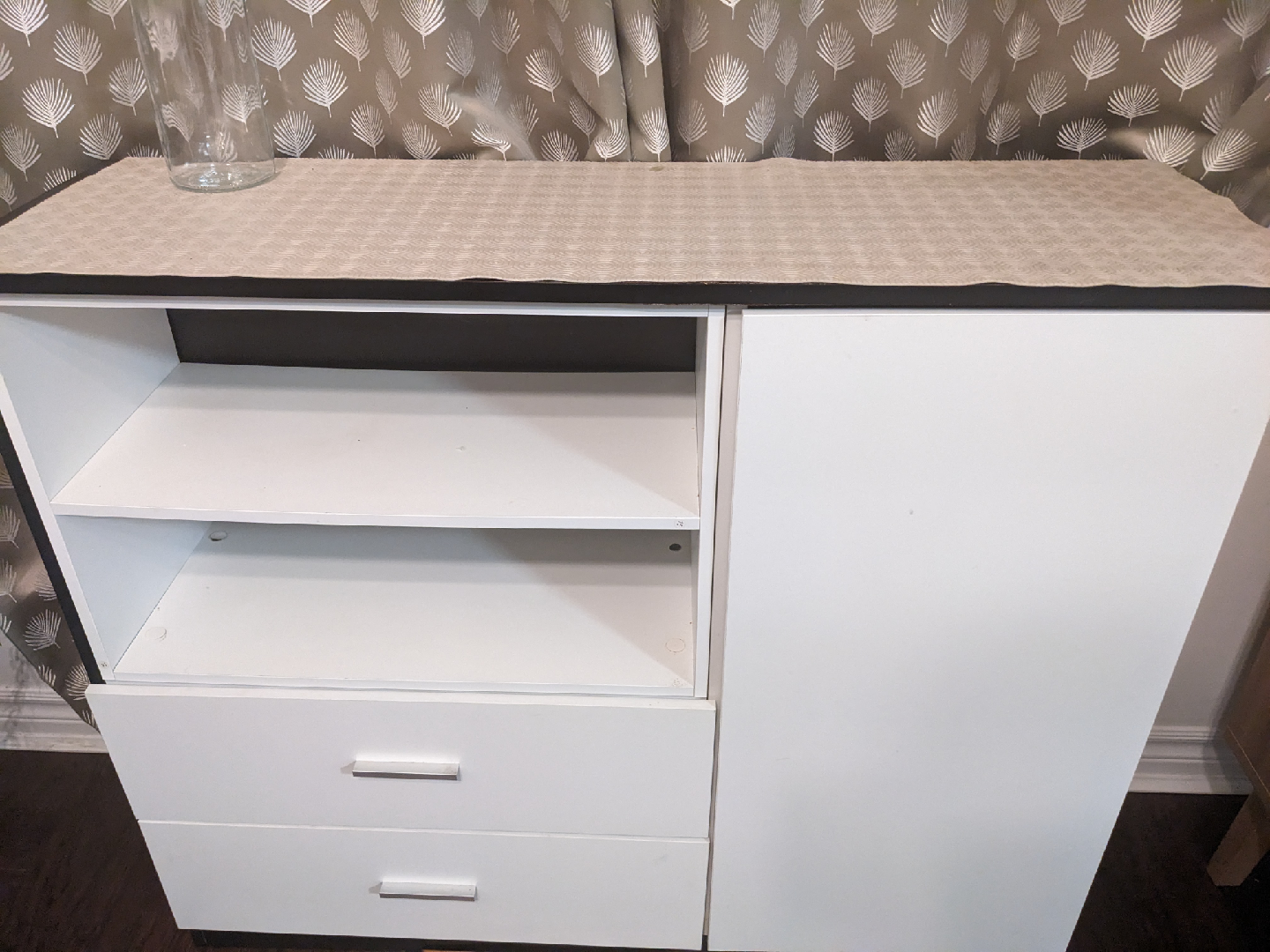White Cabinet with Shelves and Drawers - photo 3