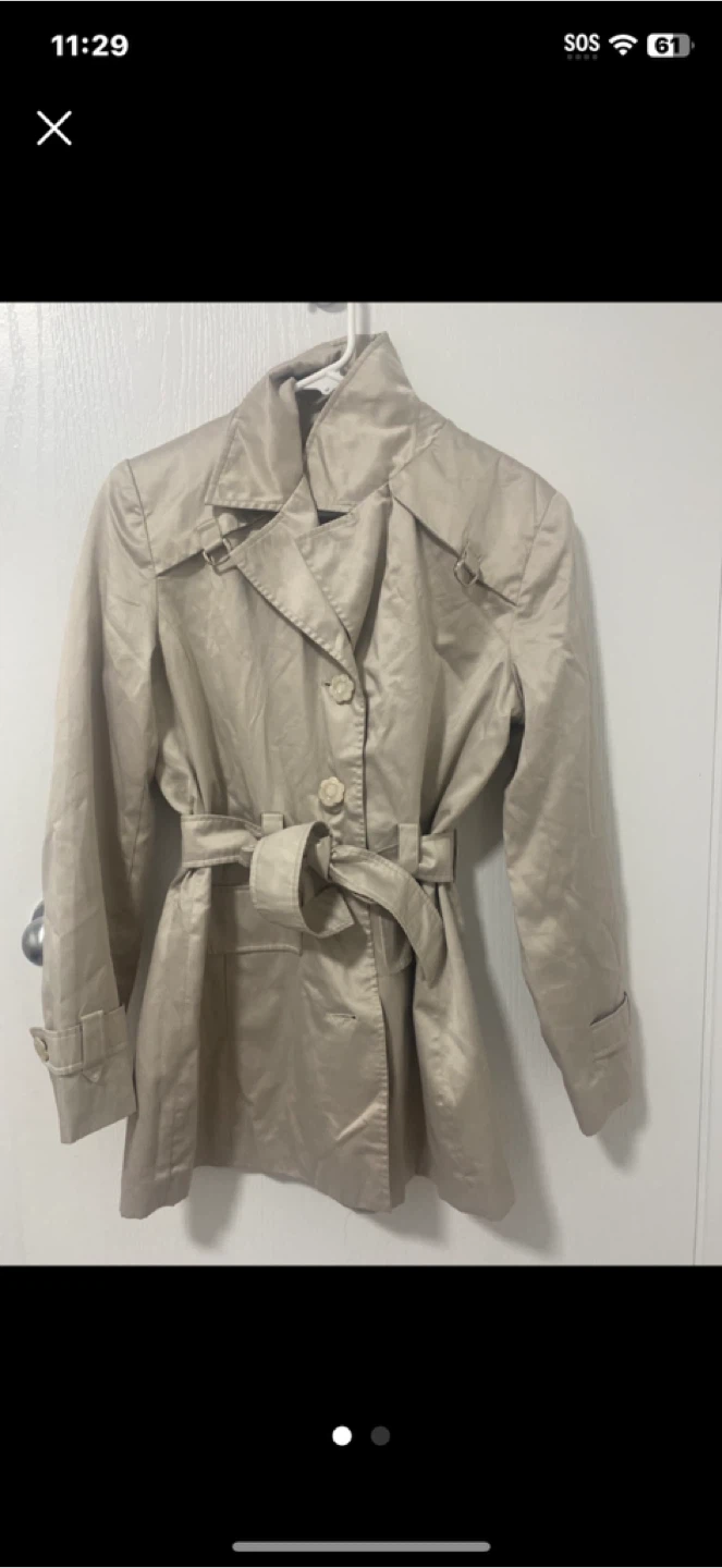Ellabee Basic Beige Trench Coat - Size M/M - photo 2