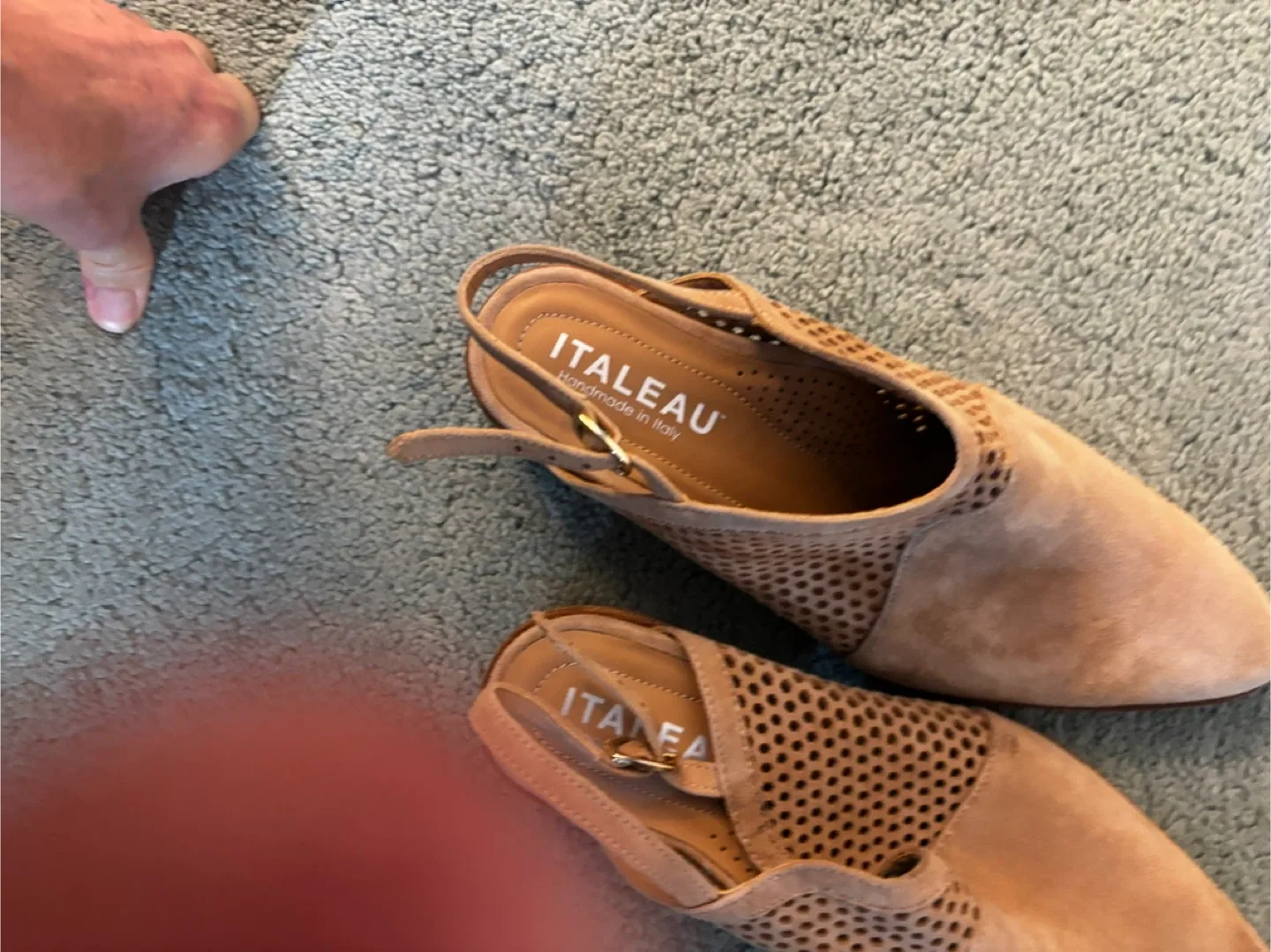 Italeau Suede Slingback Heels - Size 7 image indicator(4)