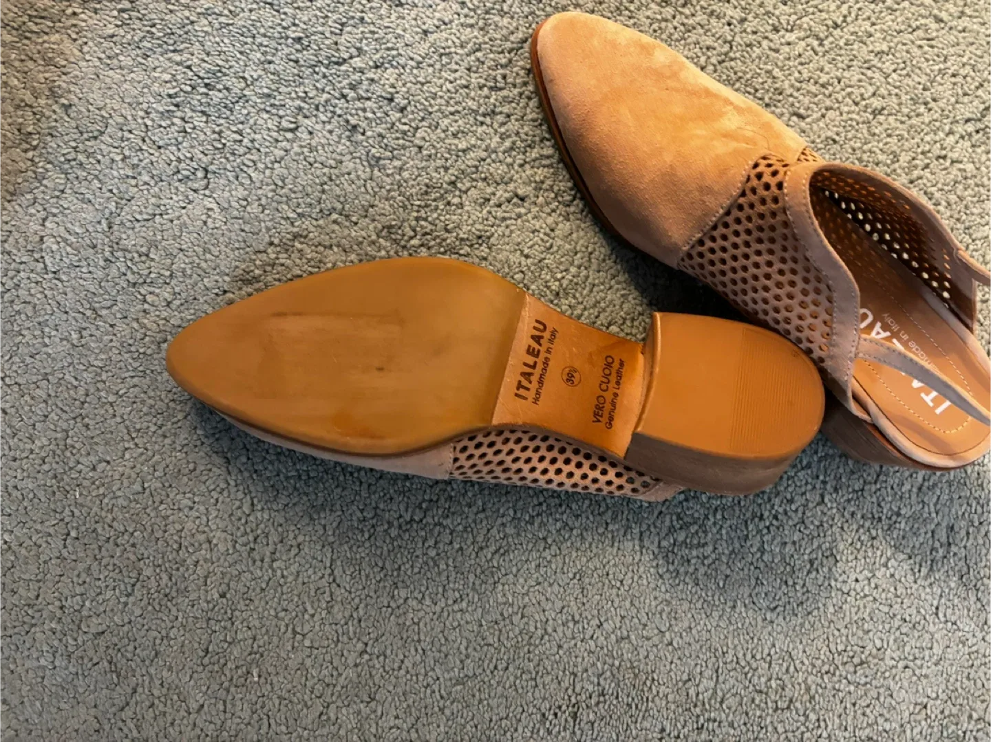 Italeau Suede Slingback Heels - Size 7 image indicator(7)