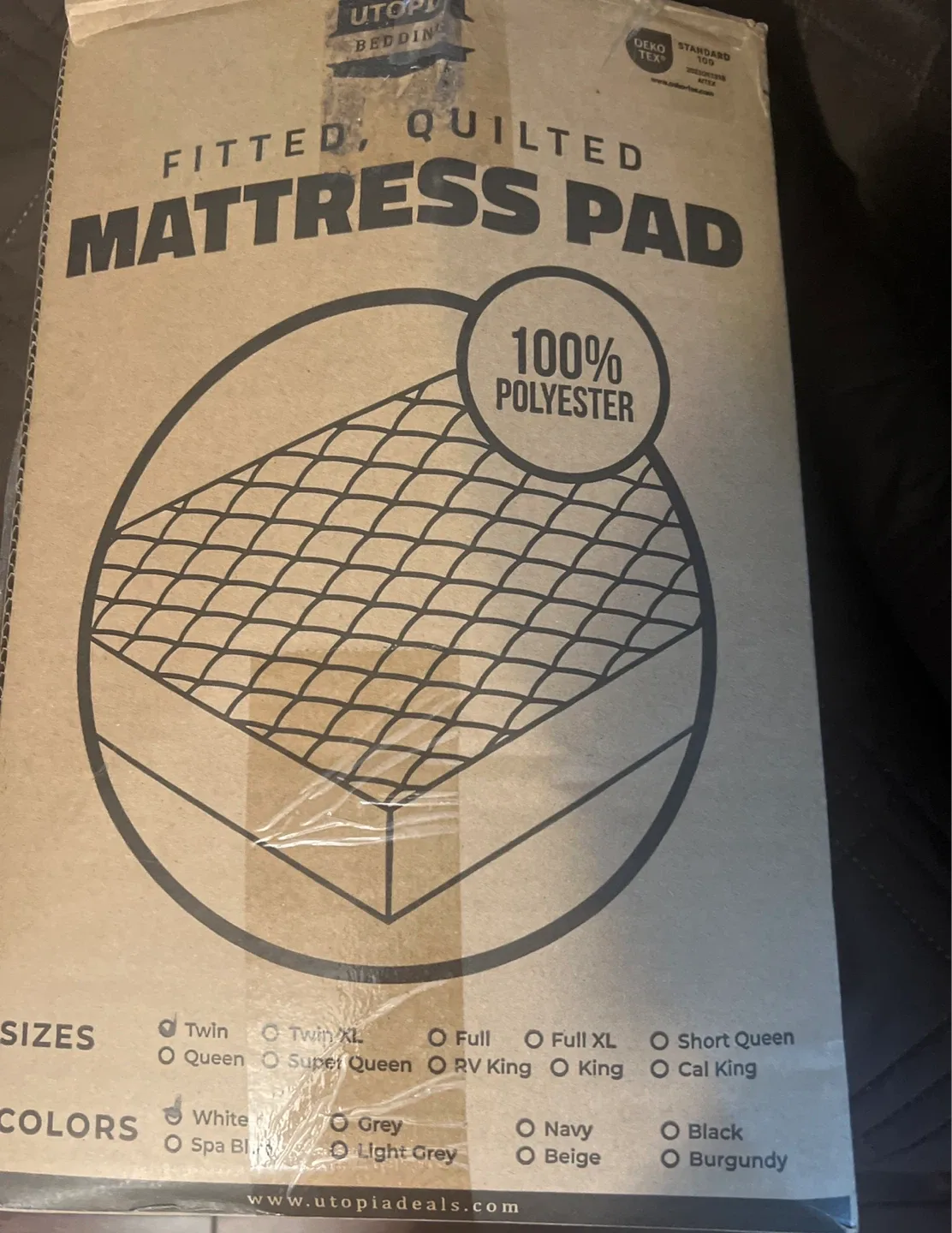 Quilted fitted Mattress Pad - Full, Queen, White image indicator(4)