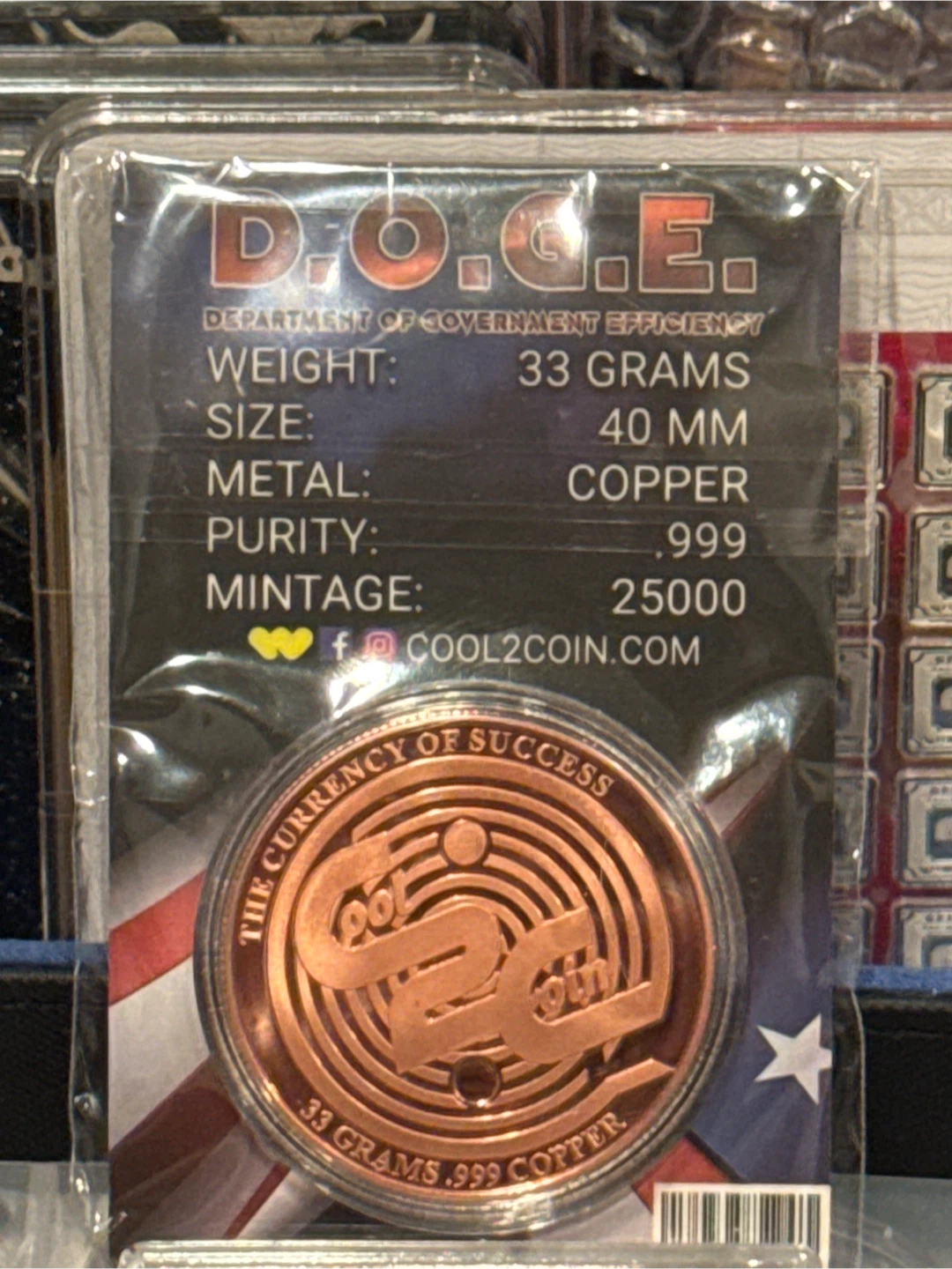D.O.G.E. Copper Coin - Department of Government Efficiency - photo 2