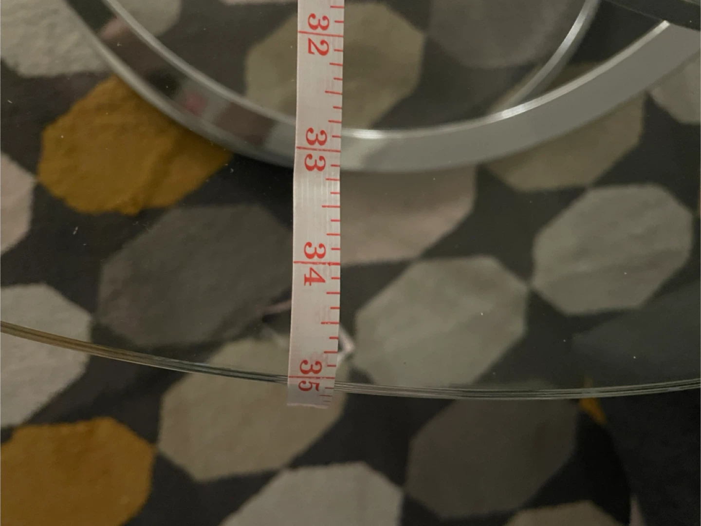Glass Coffee Table - 34 inch diameter - photo 4