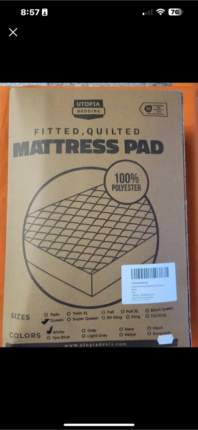Quilted fitted Mattress Pad - Twin brand new image indicator(3)